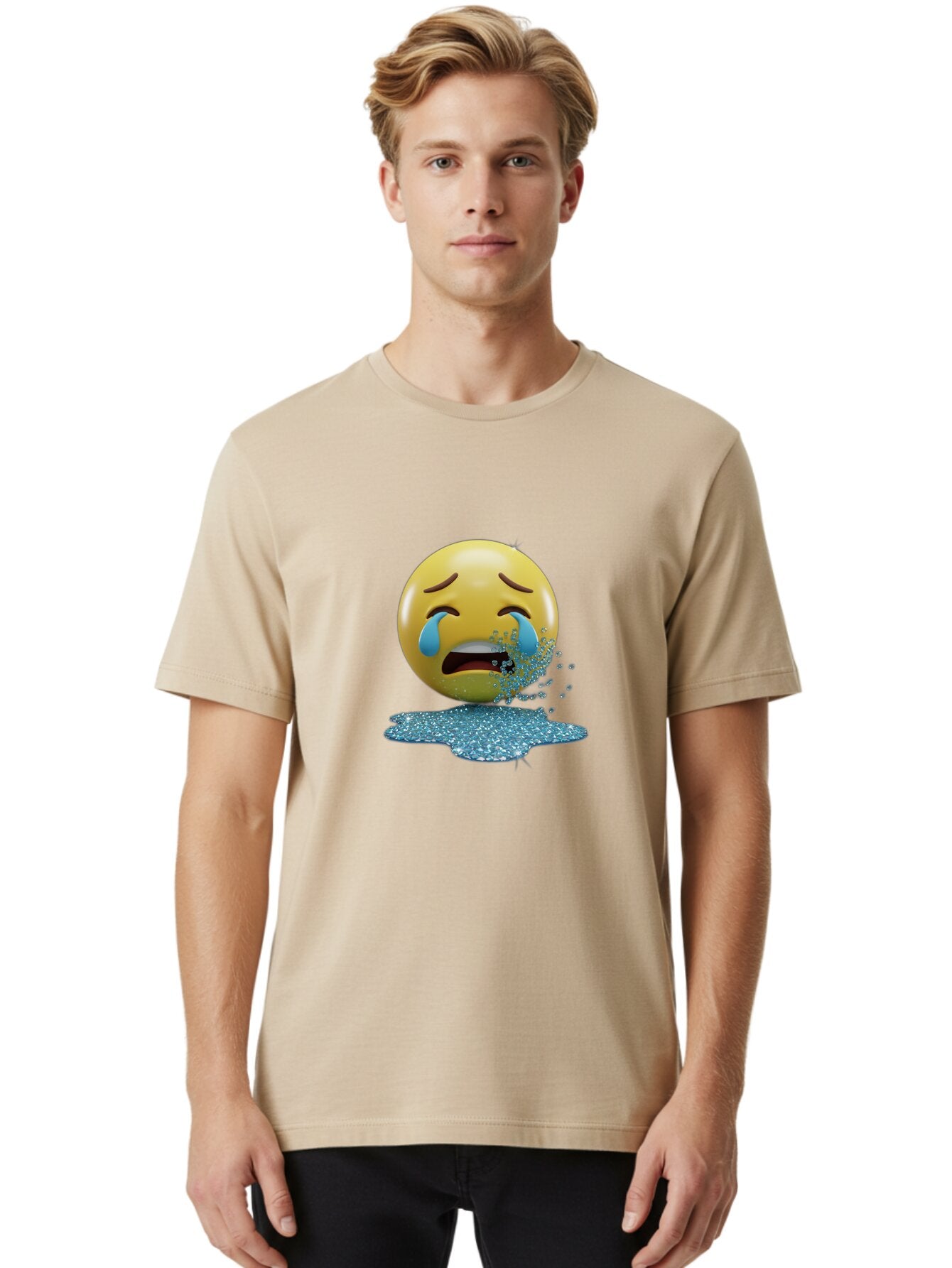Crying-Emoji Men'S Graphic Tee, 100% Cotton, Comfortable Casual Summer Wear, Machine Washable, Vintage Camera, Old Camera, Antique Camera, Black Camera, Classic Photography, Photography Equipment, Nostalgic Device, Film Camera, Camera Art Baq621 27