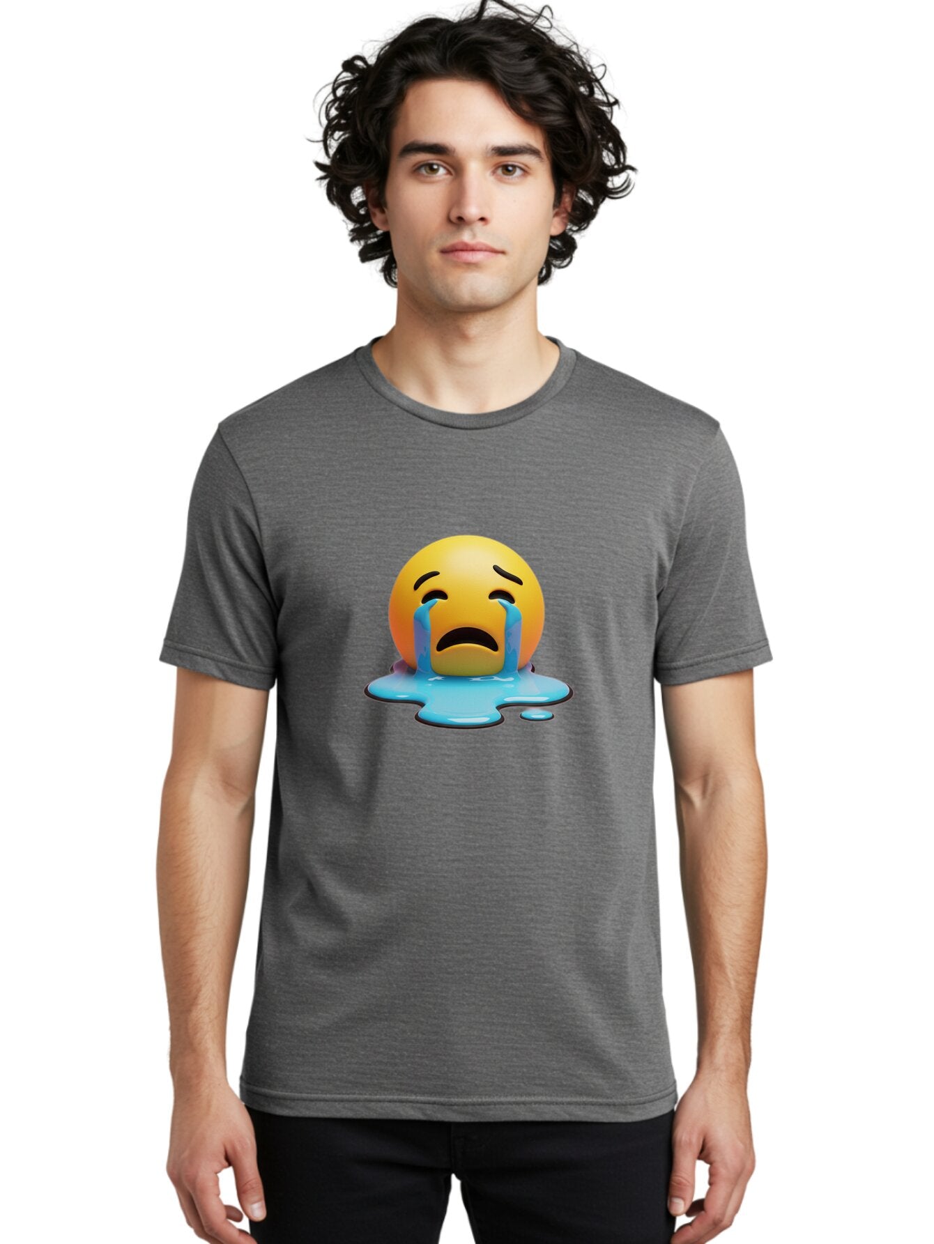 Crying-Face-1 Men'S Graphic Tee, 100% Cotton, Comfortable Casual Summer Wear, Machine Washable, Vintage Camera, Old Camera, Antique Camera, Black Camera, Classic Photography, Photography Equipment, Nostalgic Device, Film Camera, Camera Art Baq622 20