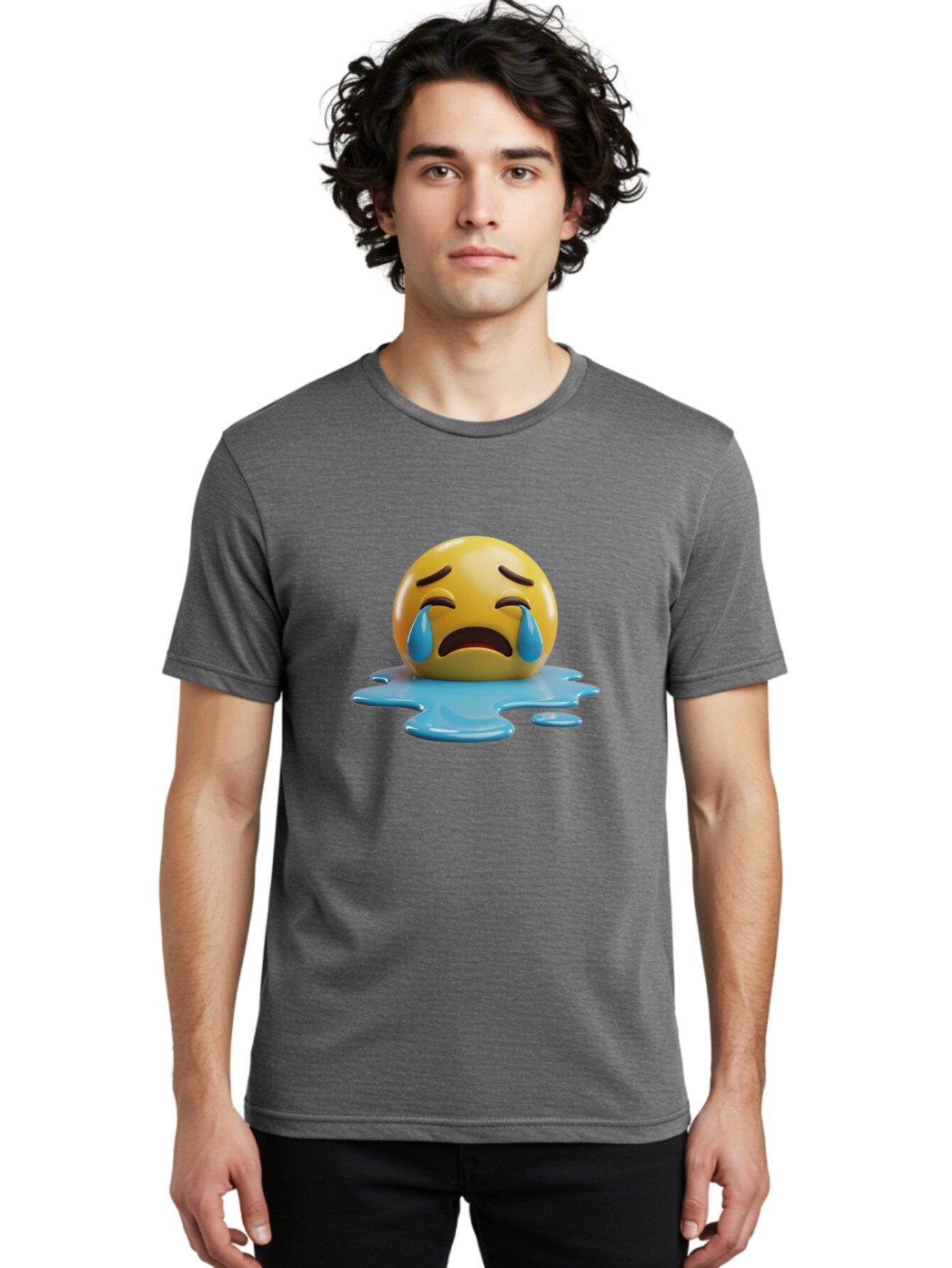Crying-Face-2 Men'S Graphic Tee, 100% Cotton, Comfortable Casual Summer Wear, Machine Washable, Vintage Camera, Old Camera, Antique Camera, Black Camera, Classic Photography, Photography Equipment, Nostalgic Device, Film Camera, Camera Art Baq623 17