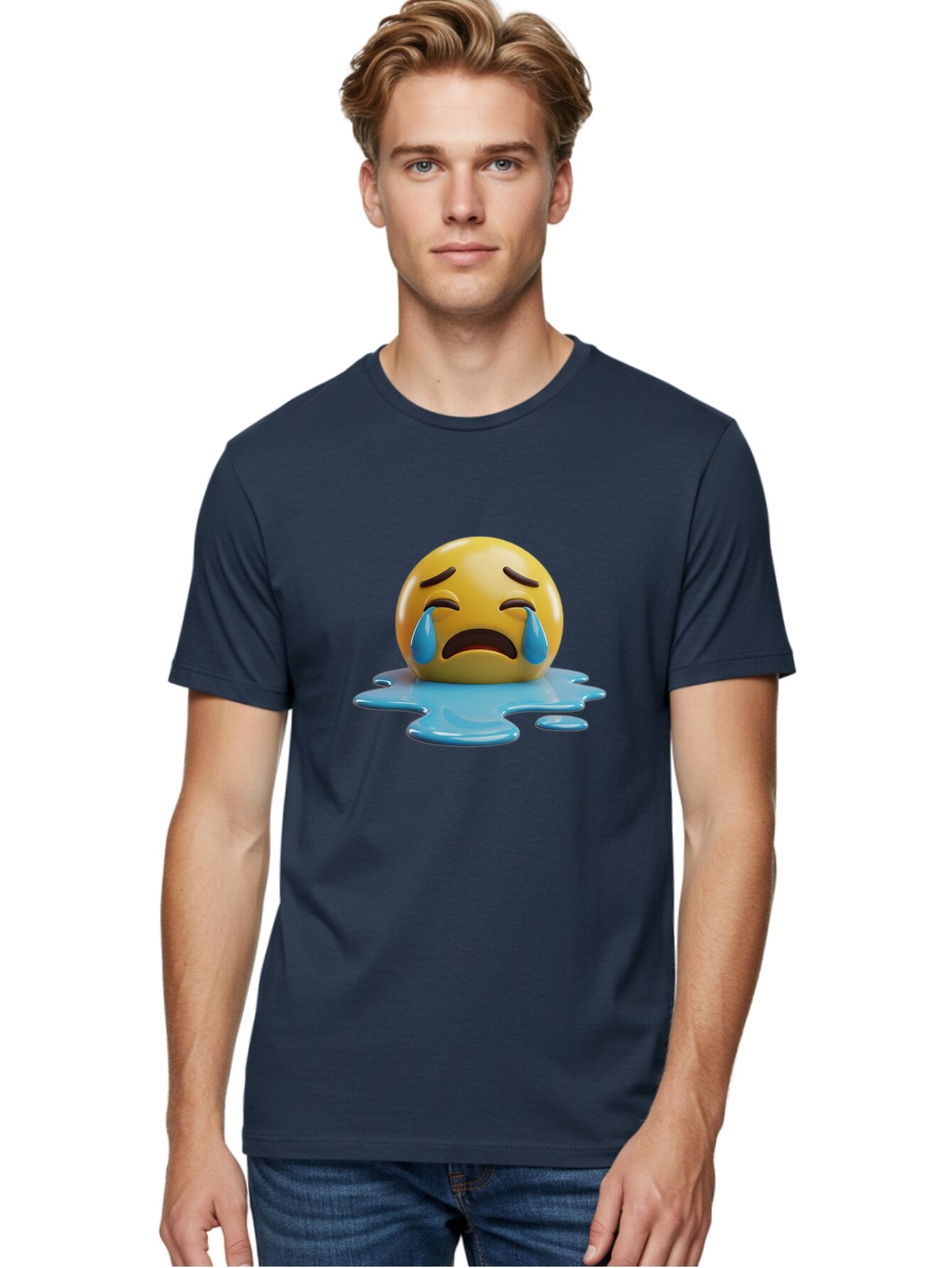 Crying-Face-2 Men'S Graphic Tee, 100% Cotton, Comfortable Casual Summer Wear, Machine Washable, Vintage Camera, Old Camera, Antique Camera, Black Camera, Classic Photography, Photography Equipment, Nostalgic Device, Film Camera, Camera Art Baq623 20