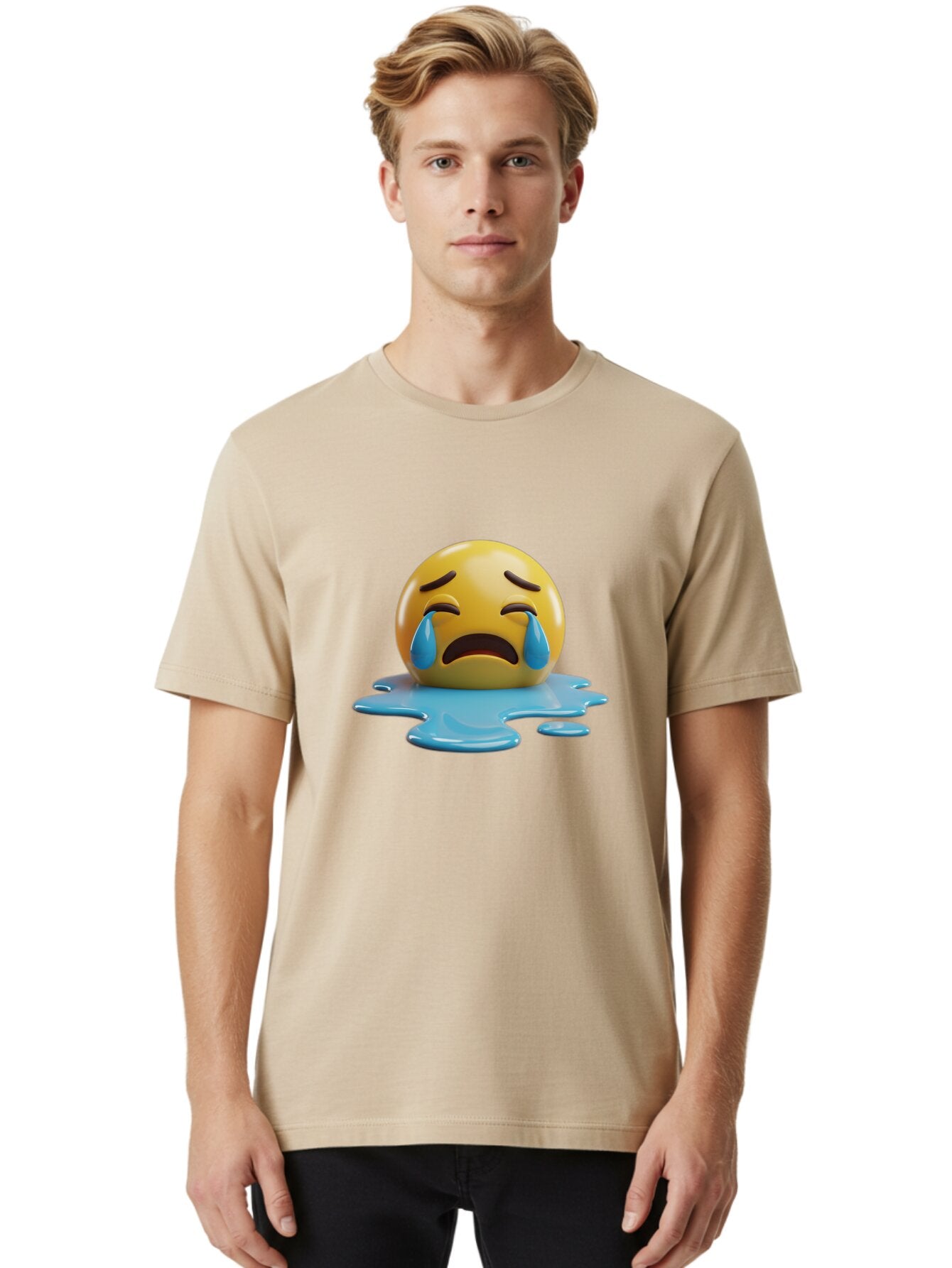Crying-Face-2 Men'S Graphic Tee, 100% Cotton, Comfortable Casual Summer Wear, Machine Washable, Vintage Camera, Old Camera, Antique Camera, Black Camera, Classic Photography, Photography Equipment, Nostalgic Device, Film Camera, Camera Art Baq623 18