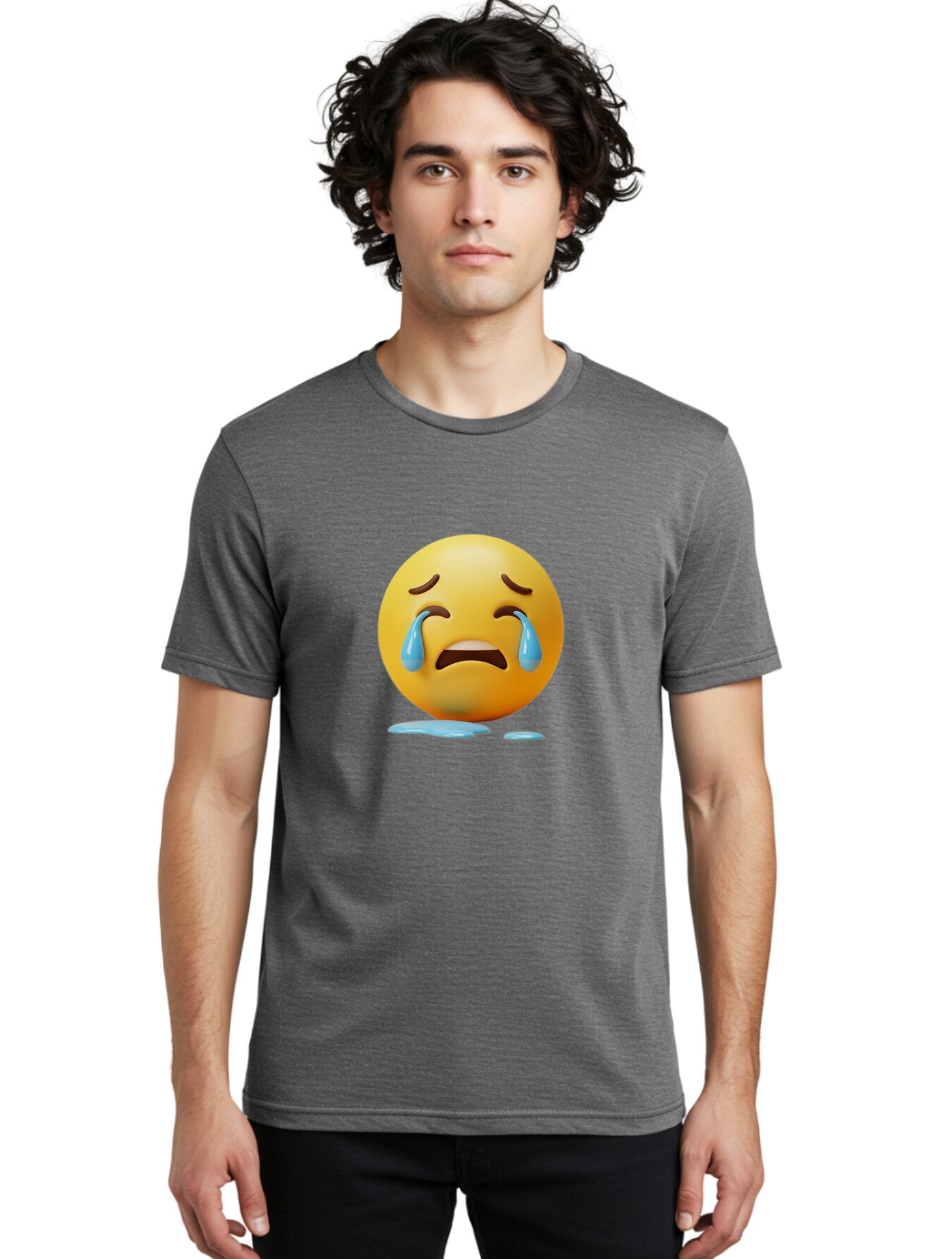 Crying-Face-Emoji-1 Men'S Graphic Tee, 100% Cotton, Comfortable Casual Summer Wear, Machine Washable, Vintage Camera, Old Camera, Antique Camera, Black Camera, Classic Photography, Photography Equipment, Nostalgic Device, Film Camera, Baq624 16