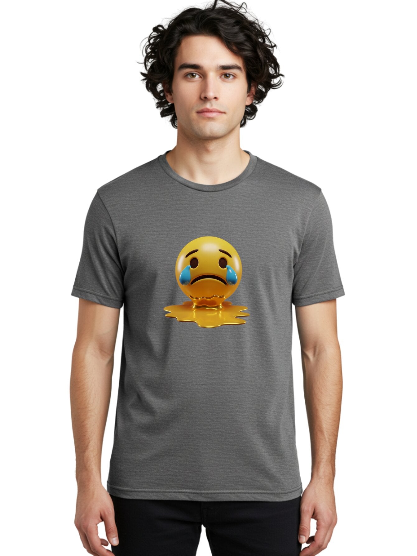 Crying-Face-Emoji-2 Men'S Graphic Tee, 100% Cotton, Comfortable Casual Summer Wear, Machine Washable, Vintage Camera, Old Camera, Antique Camera, Black Camera, Classic Photography, Photography Equipment, Nostalgic Device, Film Camera, Baq625 25