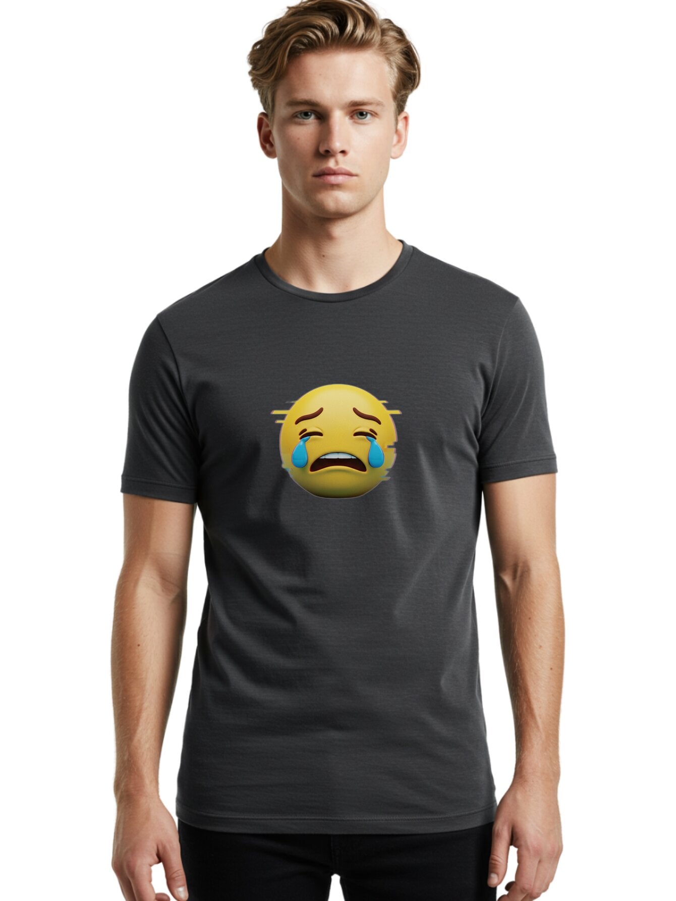 Crying-Face-Emoji-4 Men'S Graphic Tee, 100% Cotton, Comfortable Casual Summer Wear, Machine Washable, Vintage Camera, Old Camera, Antique Camera, Black Camera, Classic Photography, Photography Equipment, Nostalgic Device, Film Camera, Baq627 23