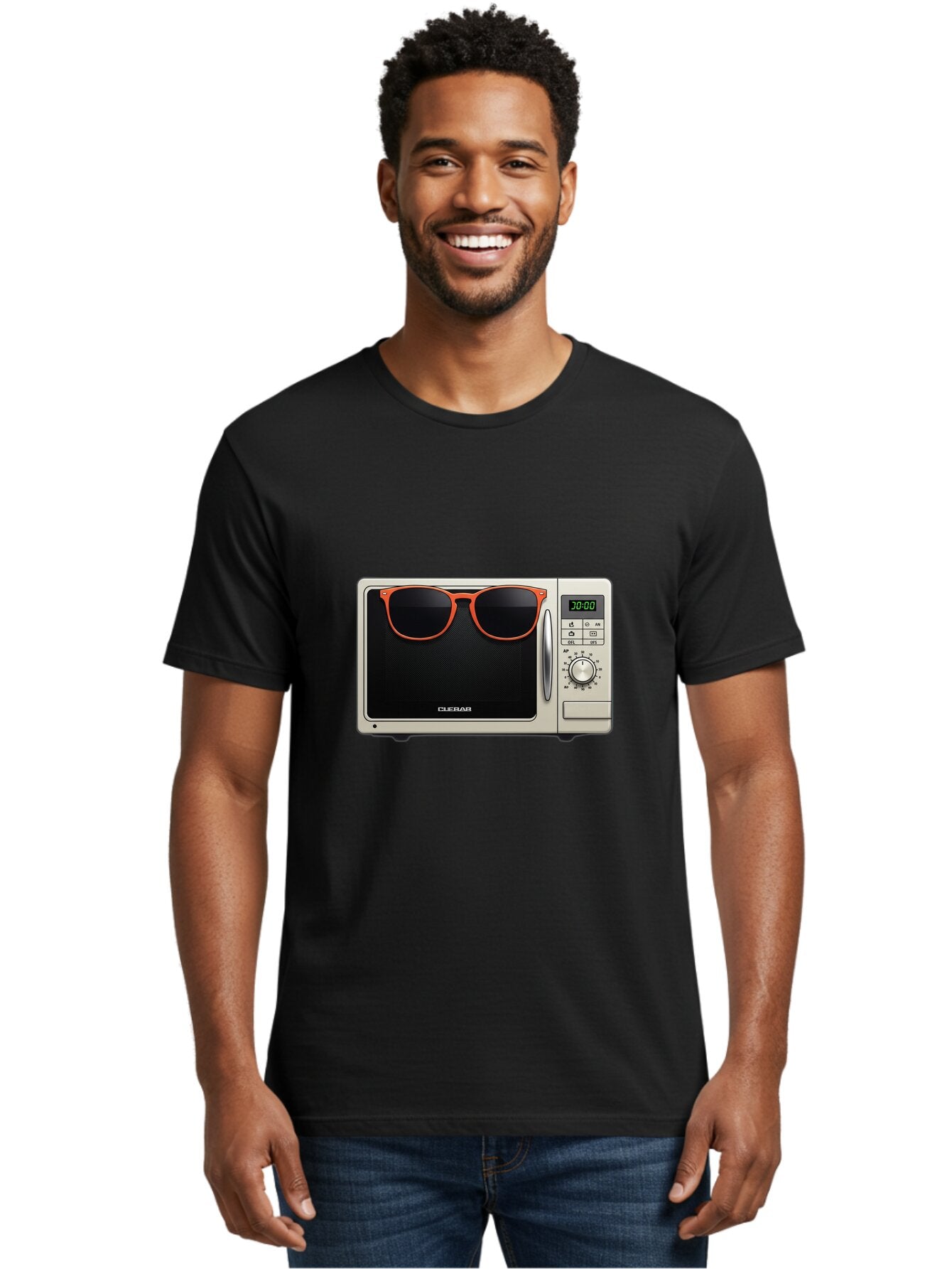 Cular-Microwave Men'S Graphic Tee, 100% Cotton, Comfortable Casual Summer Wear, Machine Washable, Vintage Camera, Old Camera, Antique Camera, Black Camera, Classic Photography, Photography Equipment, Nostalgic Device, Film Camera, Camera Art Baq634 24