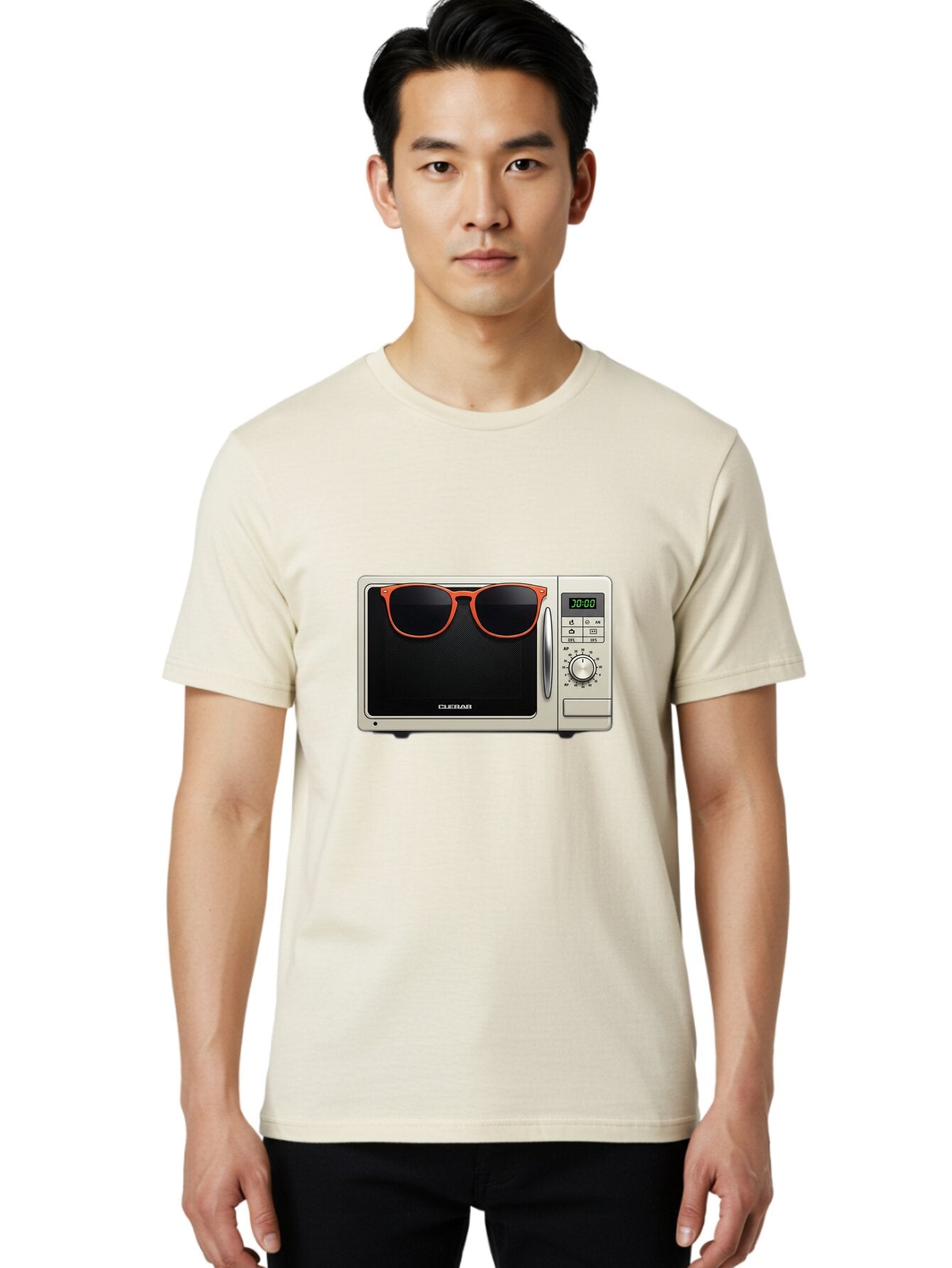 Cular-Microwave Men'S Graphic Tee, 100% Cotton, Comfortable Casual Summer Wear, Machine Washable, Vintage Camera, Old Camera, Antique Camera, Black Camera, Classic Photography, Photography Equipment, Nostalgic Device, Film Camera, Camera Art Baq634 23