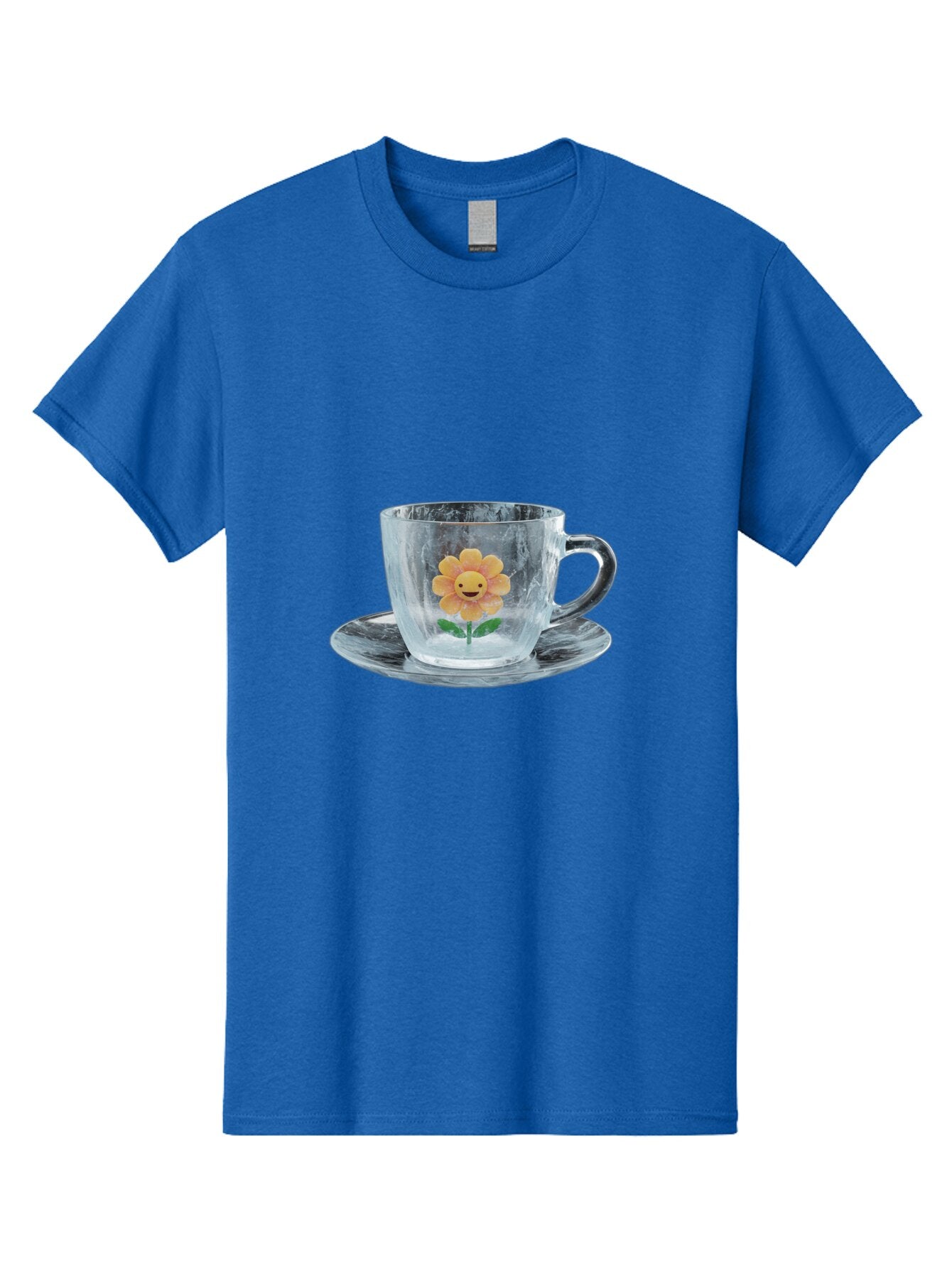 Cup-And-Saucer-With-Smiling-Sunflower Men'S Graphic Tee, 100% Cotton, Comfortable Casual Summer Wear, Machine Washable, Vintage Camera, Old Camera, Antique Camera, Black Camera, Classic Photography, Photography Equipment, Nostalgic Device, Baq635 10