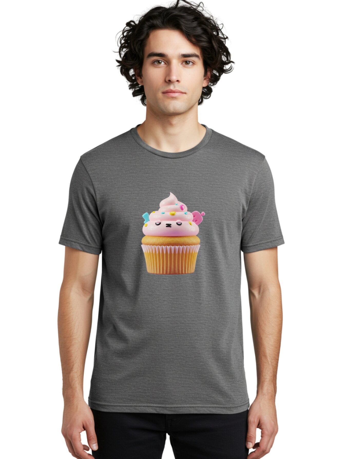Cupcake-1 Men'S Graphic Tee, 100% Cotton, Comfortable Casual Summer Wear, Machine Washable, Vintage Camera, Old Camera, Antique Camera, Black Camera, Classic Photography, Photography Equipment, Nostalgic Device, Film Camera, Camera Art Baq637 28