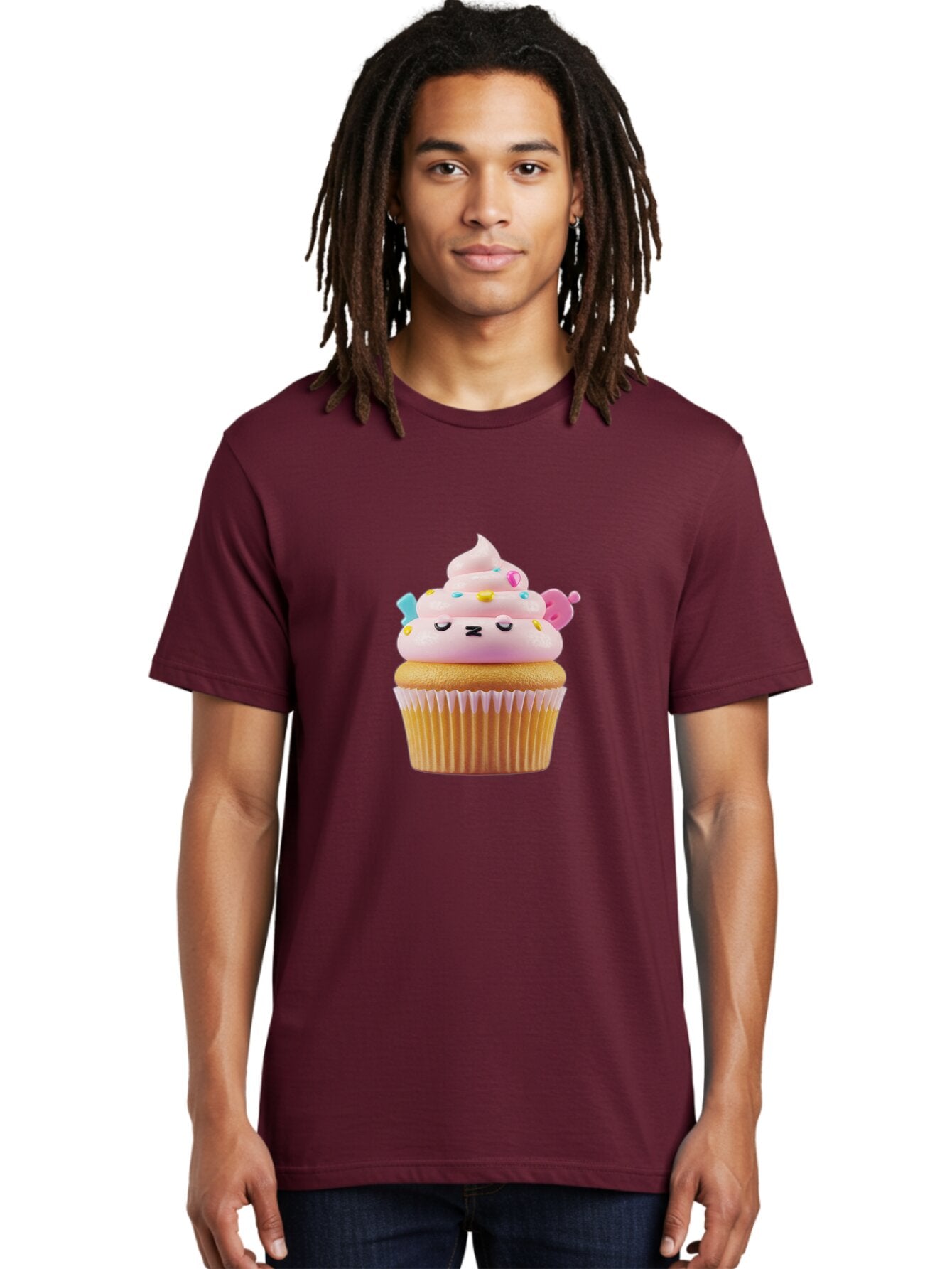 Cupcake-1 Men'S Graphic Tee, 100% Cotton, Comfortable Casual Summer Wear, Machine Washable, Vintage Camera, Old Camera, Antique Camera, Black Camera, Classic Photography, Photography Equipment, Nostalgic Device, Film Camera, Camera Art Baq637 23