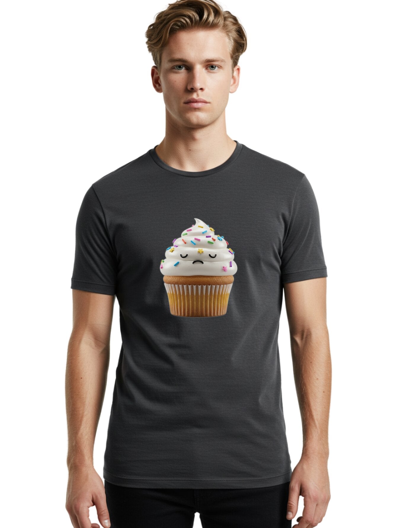 Cupcake-With-Sprinkles Men'S Graphic Tee, 100% Cotton, Comfortable Casual Summer Wear, Machine Washable, Vintage Camera, Old Camera, Antique Camera, Black Camera, Classic Photography, Photography Equipment, Nostalgic Device, Film Camera, Baq640 16