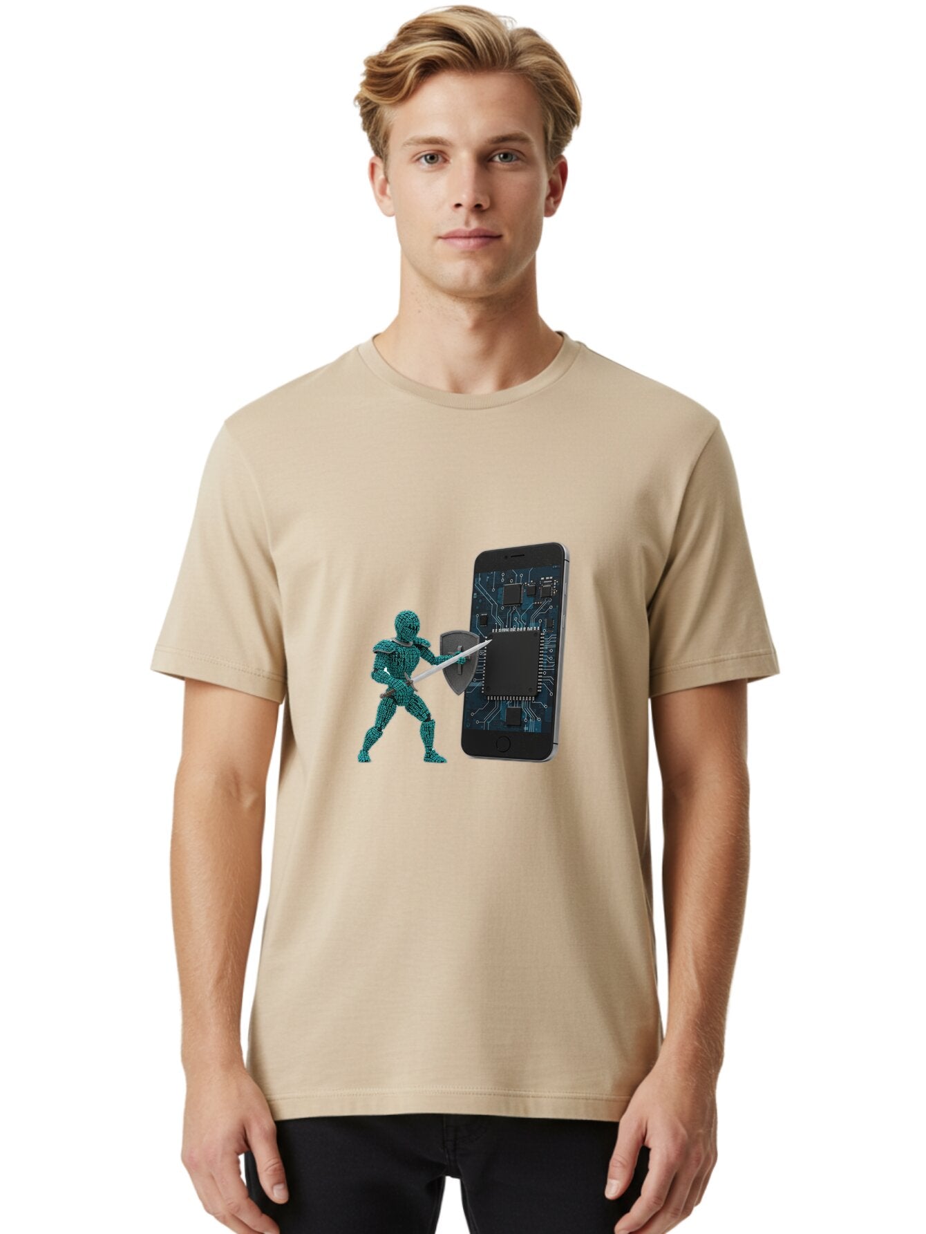 Cyber-Knight Men'S Graphic Tee, 100% Cotton, Comfortable Casual Summer Wear, Machine Washable, Vintage Camera, Old Camera, Antique Camera, Black Camera, Classic Photography, Photography Equipment, Nostalgic Device, Film Camera, Camera Art Baq650 20