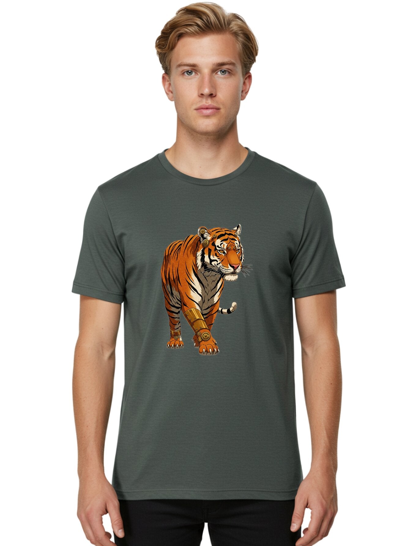 Cyber-Tiger Men'S Graphic Tee, 100% Cotton, Comfortable Casual Summer Wear, Machine Washable, Vintage Camera, Old Camera, Antique Camera, Black Camera, Classic Photography, Photography Equipment, Nostalgic Device, Film Camera, Camera Art Baq651 20