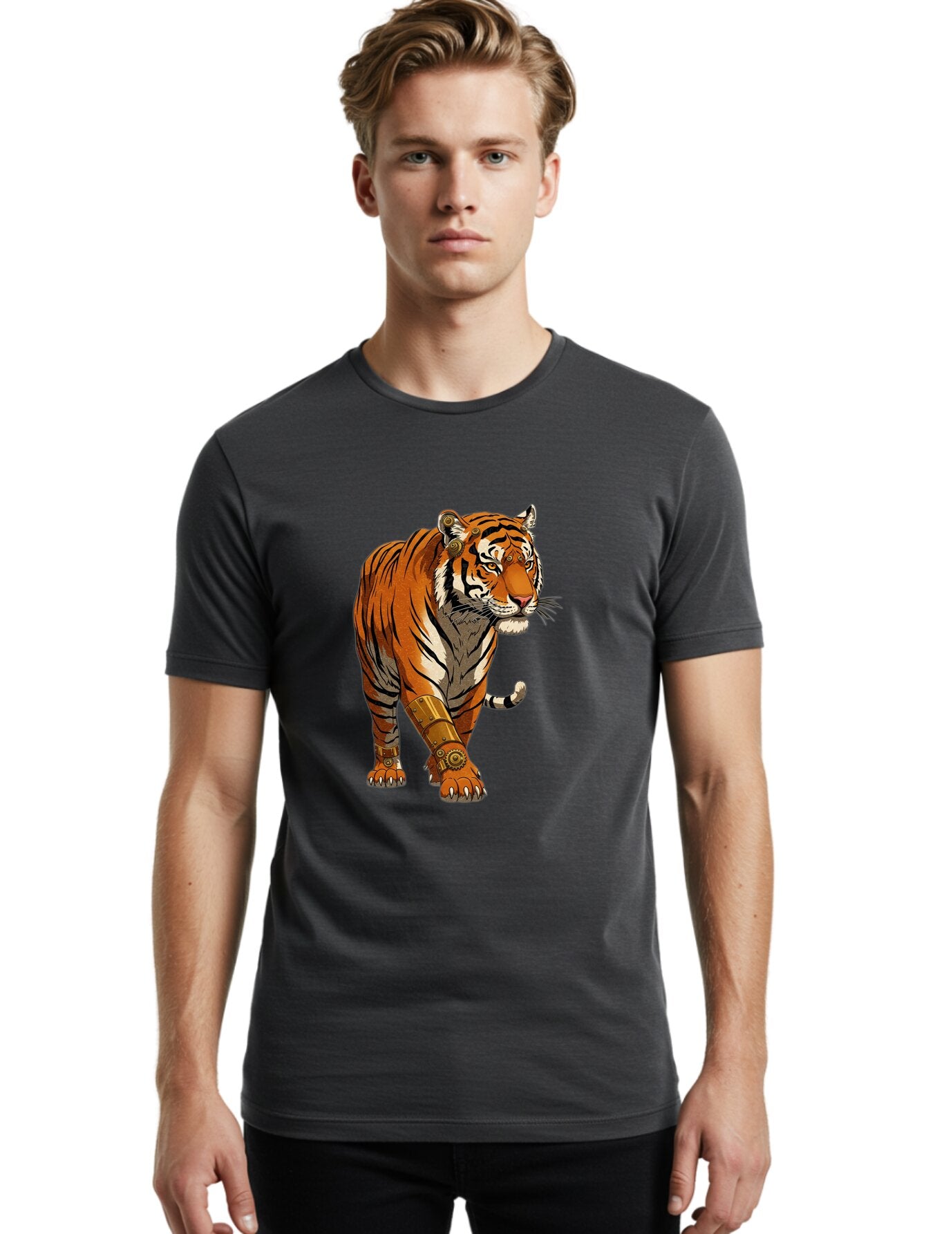 Cyber-Tiger Men'S Graphic Tee, 100% Cotton, Comfortable Casual Summer Wear, Machine Washable, Vintage Camera, Old Camera, Antique Camera, Black Camera, Classic Photography, Photography Equipment, Nostalgic Device, Film Camera, Camera Art Baq651 26