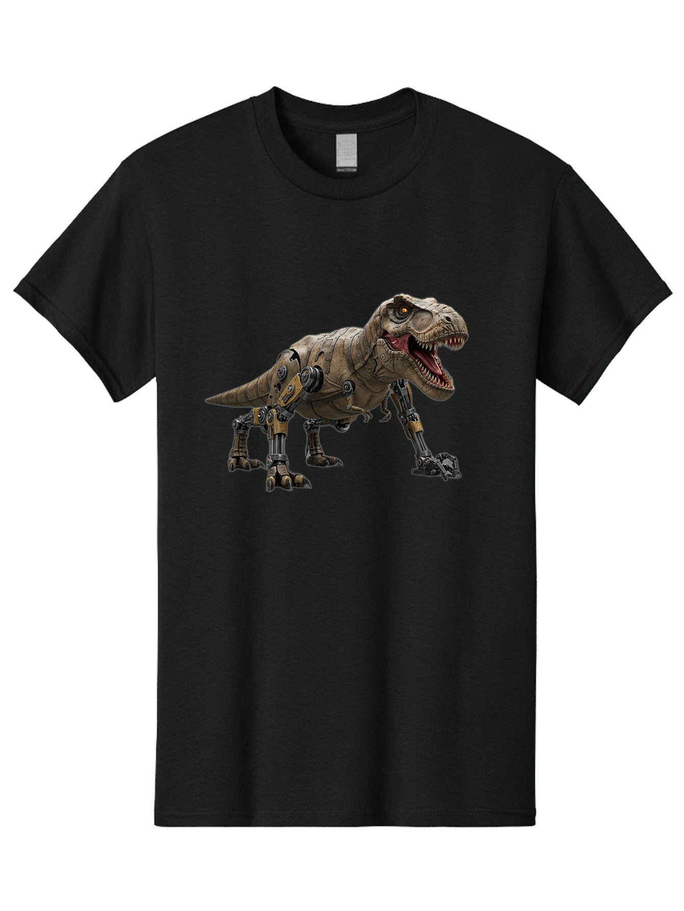 Cyborg-T-Rex Men'S Graphic Tee, 100% Cotton, Comfortable Casual Summer Wear, Machine Washable, Vintage Camera, Old Camera, Antique Camera, Black Camera, Classic Photography, Photography Equipment, Nostalgic Device, Film Camera, Camera Art Baq656 1