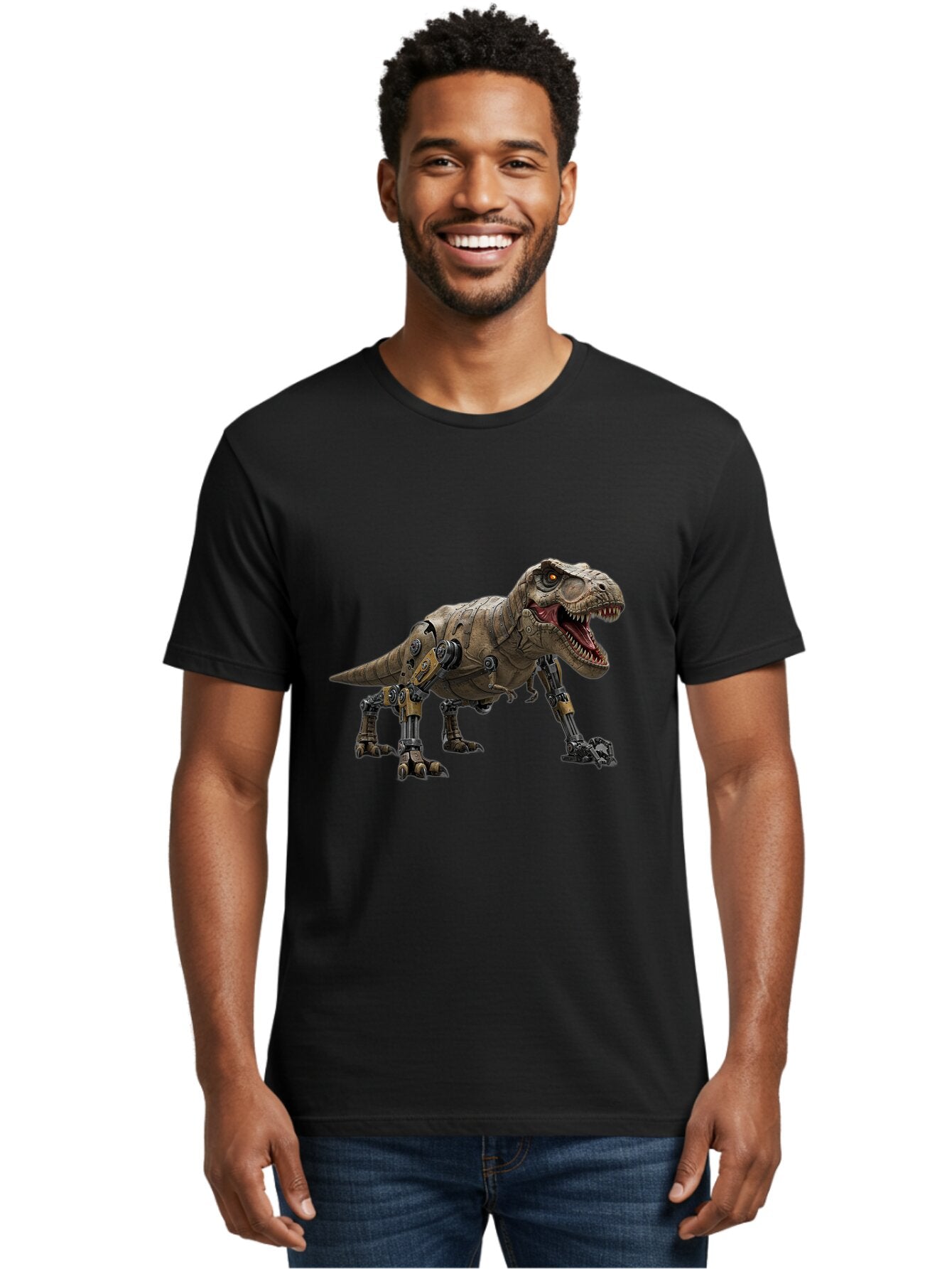Cyborg-T-Rex Men'S Graphic Tee, 100% Cotton, Comfortable Casual Summer Wear, Machine Washable, Vintage Camera, Old Camera, Antique Camera, Black Camera, Classic Photography, Photography Equipment, Nostalgic Device, Film Camera, Camera Art Baq656 19