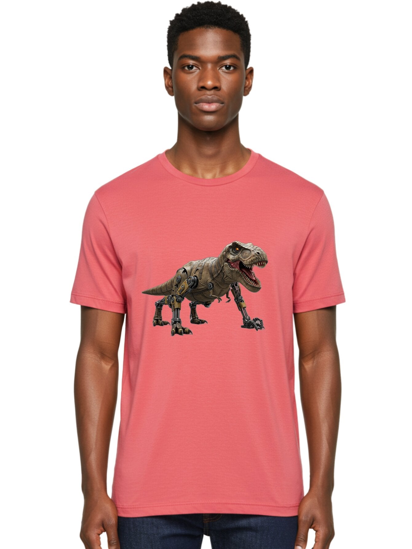Cyborg-T-Rex Men'S Graphic Tee, 100% Cotton, Comfortable Casual Summer Wear, Machine Washable, Vintage Camera, Old Camera, Antique Camera, Black Camera, Classic Photography, Photography Equipment, Nostalgic Device, Film Camera, Camera Art Baq656 22