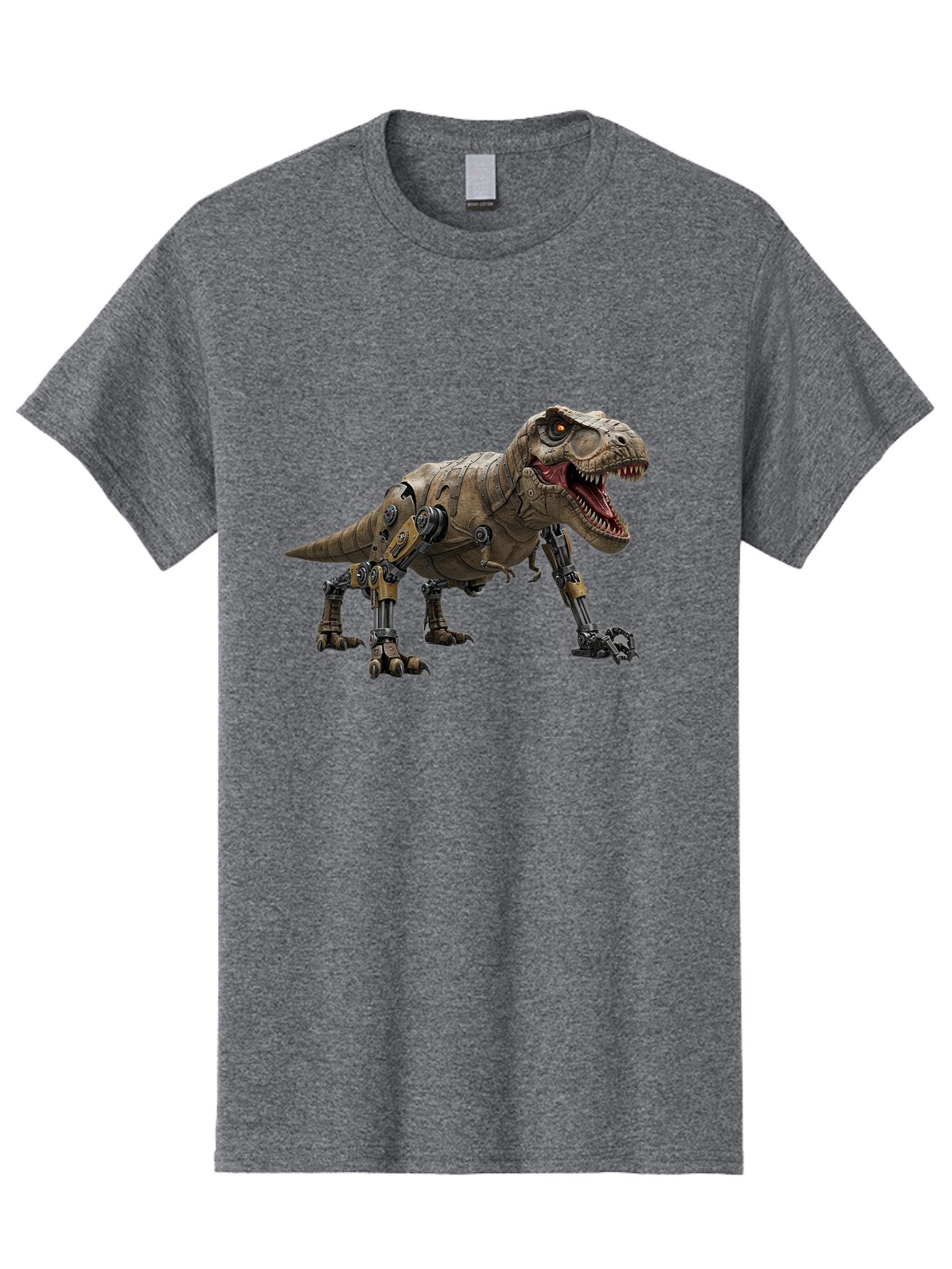 Cyborg-T-Rex Men'S Graphic Tee, 100% Cotton, Comfortable Casual Summer Wear, Machine Washable, Vintage Camera, Old Camera, Antique Camera, Black Camera, Classic Photography, Photography Equipment, Nostalgic Device, Film Camera, Camera Art Baq656 2
