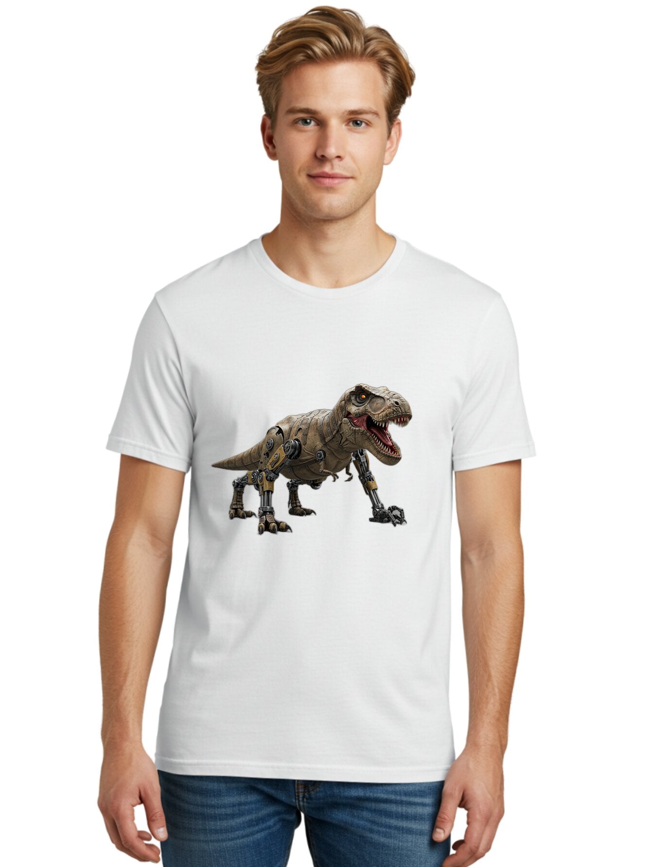 Cyborg-T-Rex Men'S Graphic Tee, 100% Cotton, Comfortable Casual Summer Wear, Machine Washable, Vintage Camera, Old Camera, Antique Camera, Black Camera, Classic Photography, Photography Equipment, Nostalgic Device, Film Camera, Camera Art Baq656 28