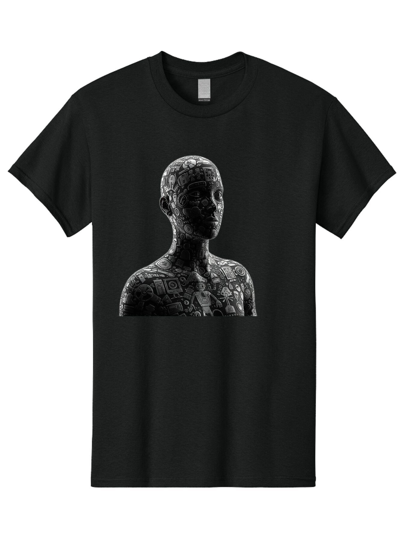 Cyborg Men'S Graphic Tee, 100% Cotton, Comfortable Casual Summer Wear, Machine Washable, Vintage Camera, Old Camera, Antique Camera, Black Camera, Classic Photography, Photography Equipment, Nostalgic Device, Film Camera, Camera Art Baq657 12