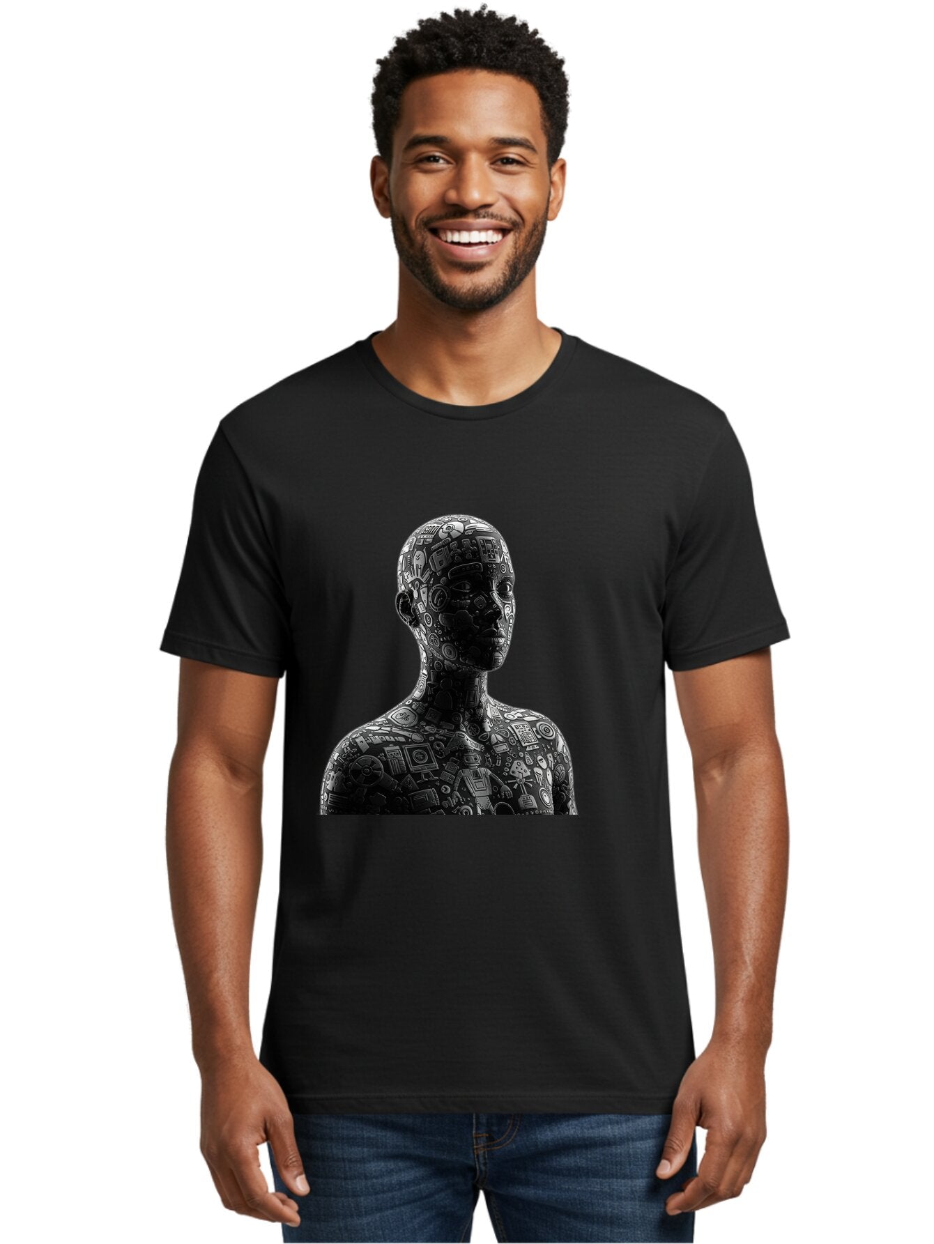 Cyborg Men'S Graphic Tee, 100% Cotton, Comfortable Casual Summer Wear, Machine Washable, Vintage Camera, Old Camera, Antique Camera, Black Camera, Classic Photography, Photography Equipment, Nostalgic Device, Film Camera, Camera Art Baq657 28