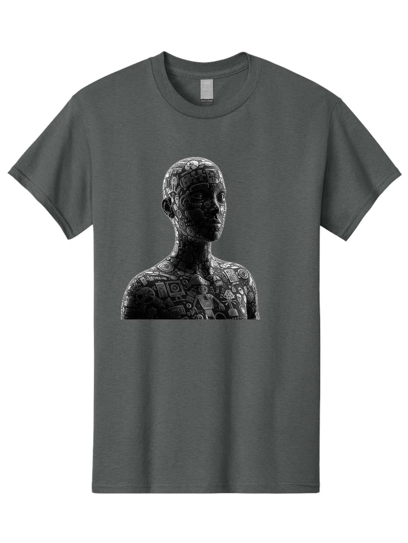 Cyborg Men'S Graphic Tee, 100% Cotton, Comfortable Casual Summer Wear, Machine Washable, Vintage Camera, Old Camera, Antique Camera, Black Camera, Classic Photography, Photography Equipment, Nostalgic Device, Film Camera, Camera Art Baq657 1