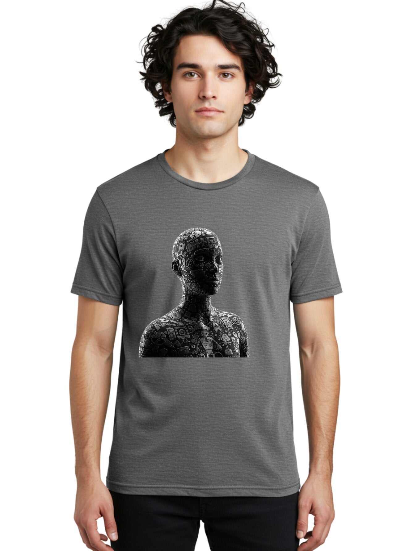 Cyborg Men'S Graphic Tee, 100% Cotton, Comfortable Casual Summer Wear, Machine Washable, Vintage Camera, Old Camera, Antique Camera, Black Camera, Classic Photography, Photography Equipment, Nostalgic Device, Film Camera, Camera Art Baq657 22