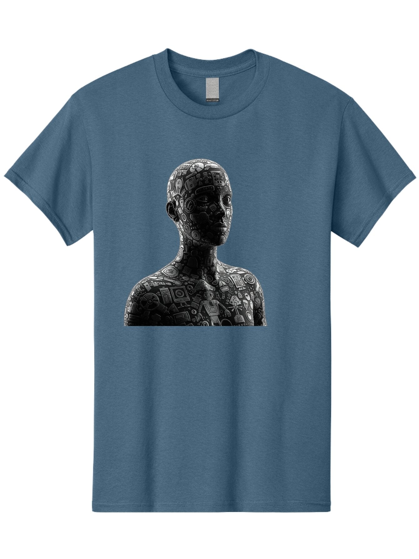 Cyborg Men'S Graphic Tee, 100% Cotton, Comfortable Casual Summer Wear, Machine Washable, Vintage Camera, Old Camera, Antique Camera, Black Camera, Classic Photography, Photography Equipment, Nostalgic Device, Film Camera, Camera Art Baq657 2