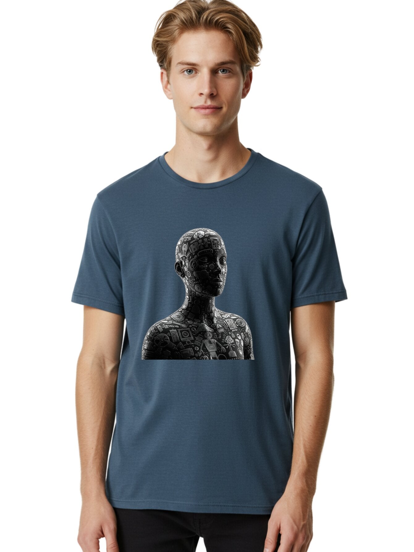 Cyborg Men'S Graphic Tee, 100% Cotton, Comfortable Casual Summer Wear, Machine Washable, Vintage Camera, Old Camera, Antique Camera, Black Camera, Classic Photography, Photography Equipment, Nostalgic Device, Film Camera, Camera Art Baq657 21