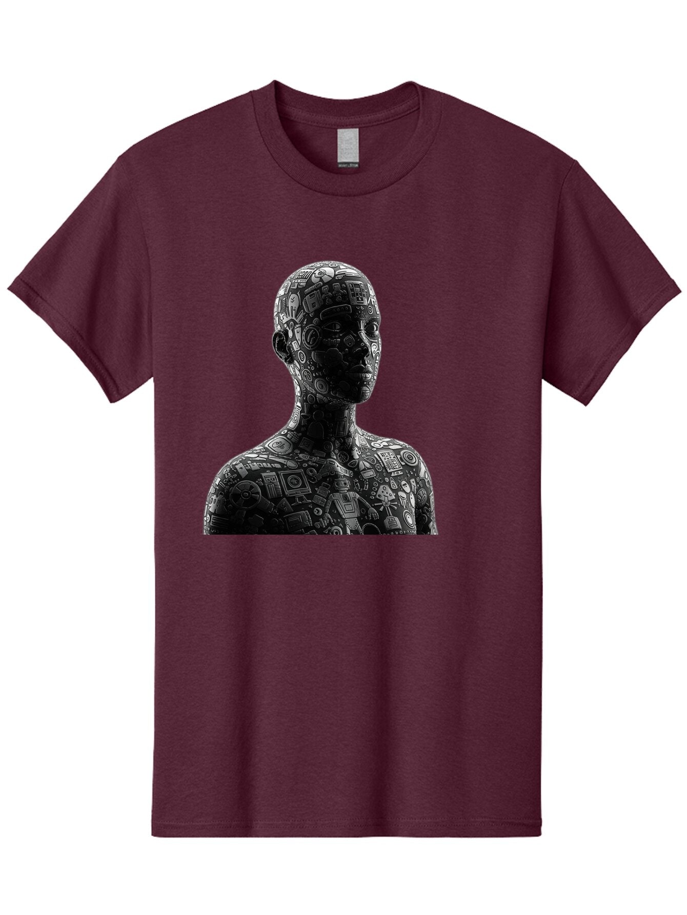Cyborg Men'S Graphic Tee, 100% Cotton, Comfortable Casual Summer Wear, Machine Washable, Vintage Camera, Old Camera, Antique Camera, Black Camera, Classic Photography, Photography Equipment, Nostalgic Device, Film Camera, Camera Art Baq657 13