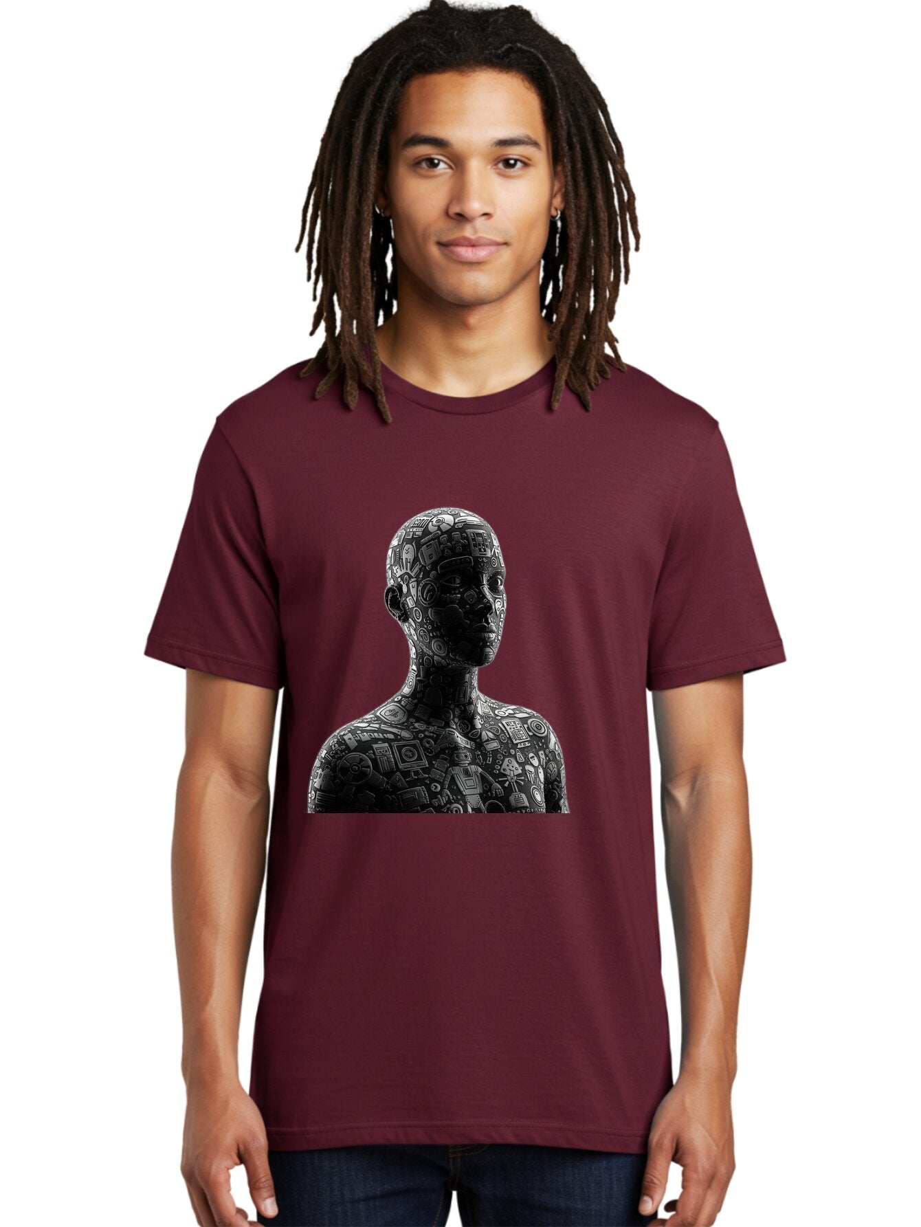 Cyborg Men'S Graphic Tee, 100% Cotton, Comfortable Casual Summer Wear, Machine Washable, Vintage Camera, Old Camera, Antique Camera, Black Camera, Classic Photography, Photography Equipment, Nostalgic Device, Film Camera, Camera Art Baq657 20