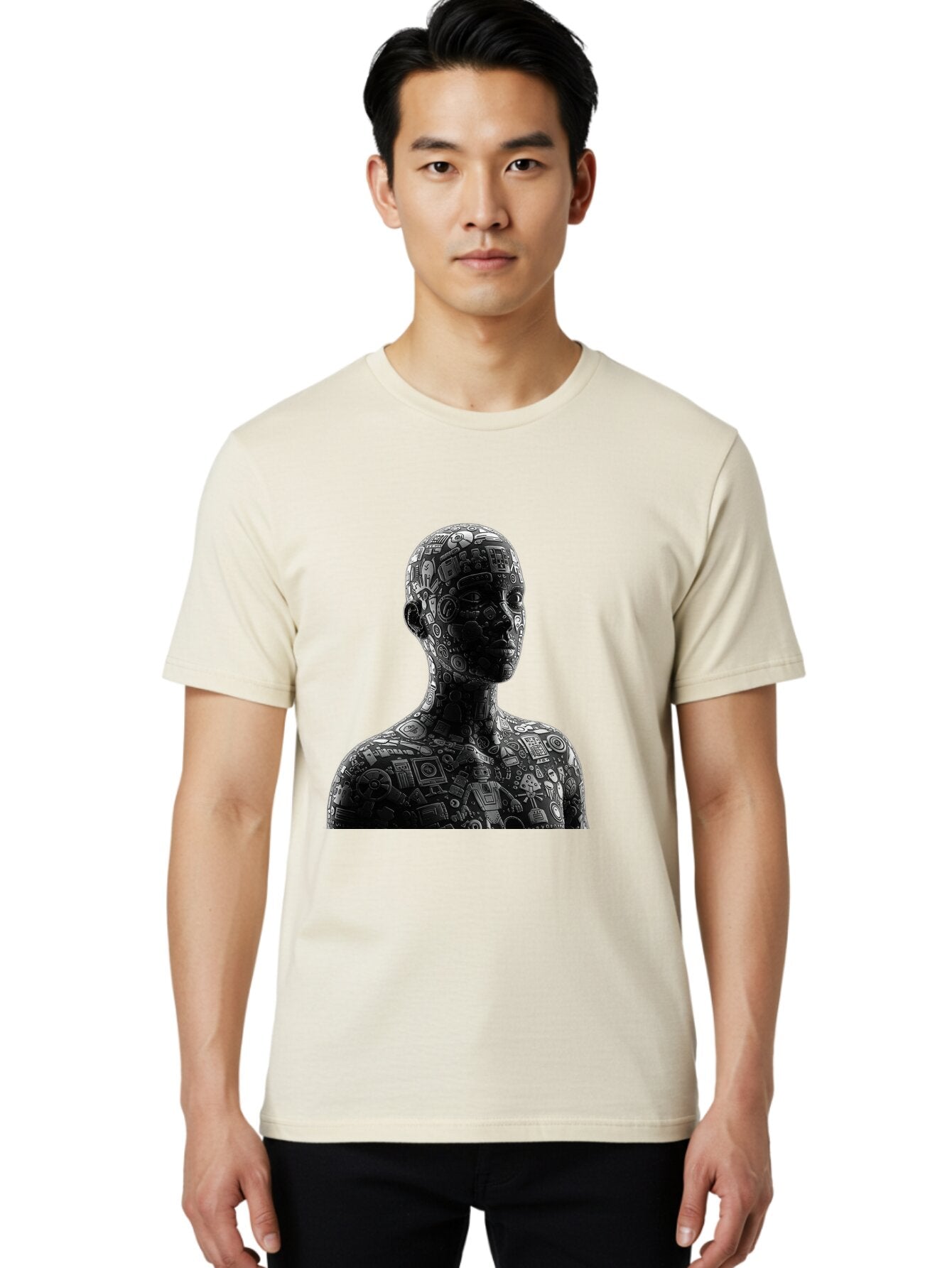 Cyborg Men'S Graphic Tee, 100% Cotton, Comfortable Casual Summer Wear, Machine Washable, Vintage Camera, Old Camera, Antique Camera, Black Camera, Classic Photography, Photography Equipment, Nostalgic Device, Film Camera, Camera Art Baq657 16
