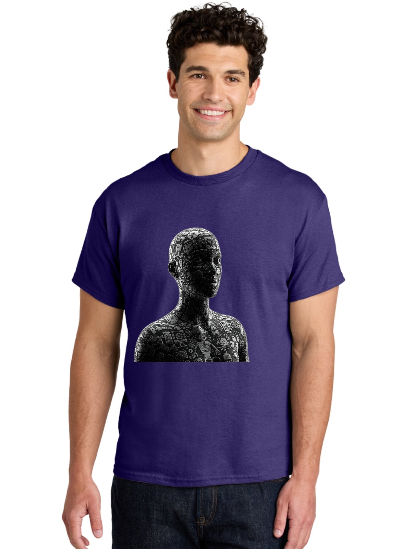Cyborg Men'S Graphic Tee, 100% Cotton, Comfortable Casual Summer Wear, Machine Washable, Vintage Camera, Old Camera, Antique Camera, Black Camera, Classic Photography, Photography Equipment, Nostalgic Device, Film Camera, Camera Art Baq657 27