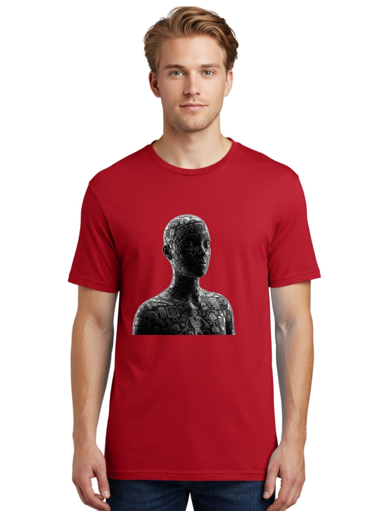 Cyborg Men'S Graphic Tee, 100% Cotton, Comfortable Casual Summer Wear, Machine Washable, Vintage Camera, Old Camera, Antique Camera, Black Camera, Classic Photography, Photography Equipment, Nostalgic Device, Film Camera, Camera Art Baq657 29