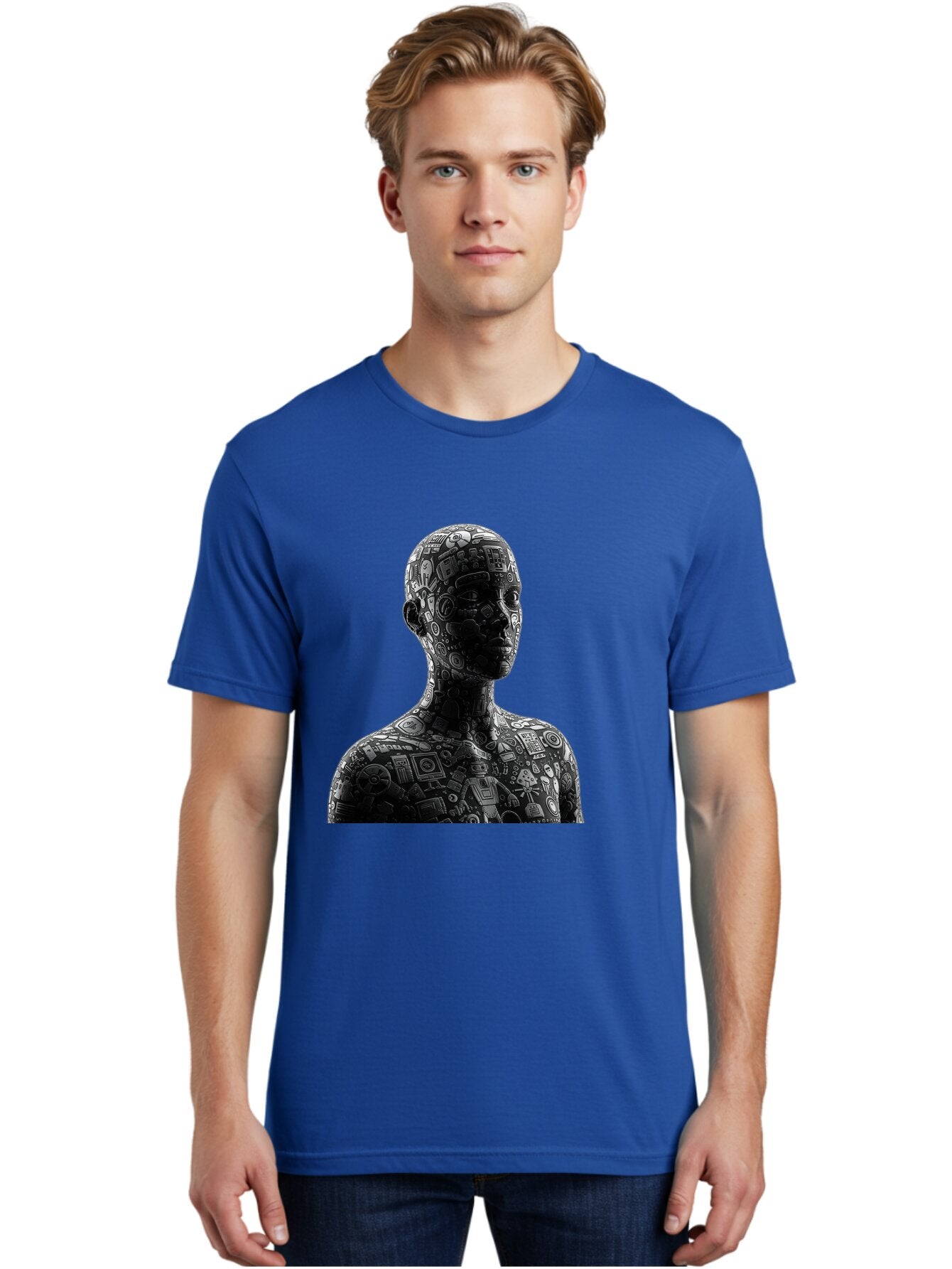 Cyborg Men'S Graphic Tee, 100% Cotton, Comfortable Casual Summer Wear, Machine Washable, Vintage Camera, Old Camera, Antique Camera, Black Camera, Classic Photography, Photography Equipment, Nostalgic Device, Film Camera, Camera Art Baq657 17