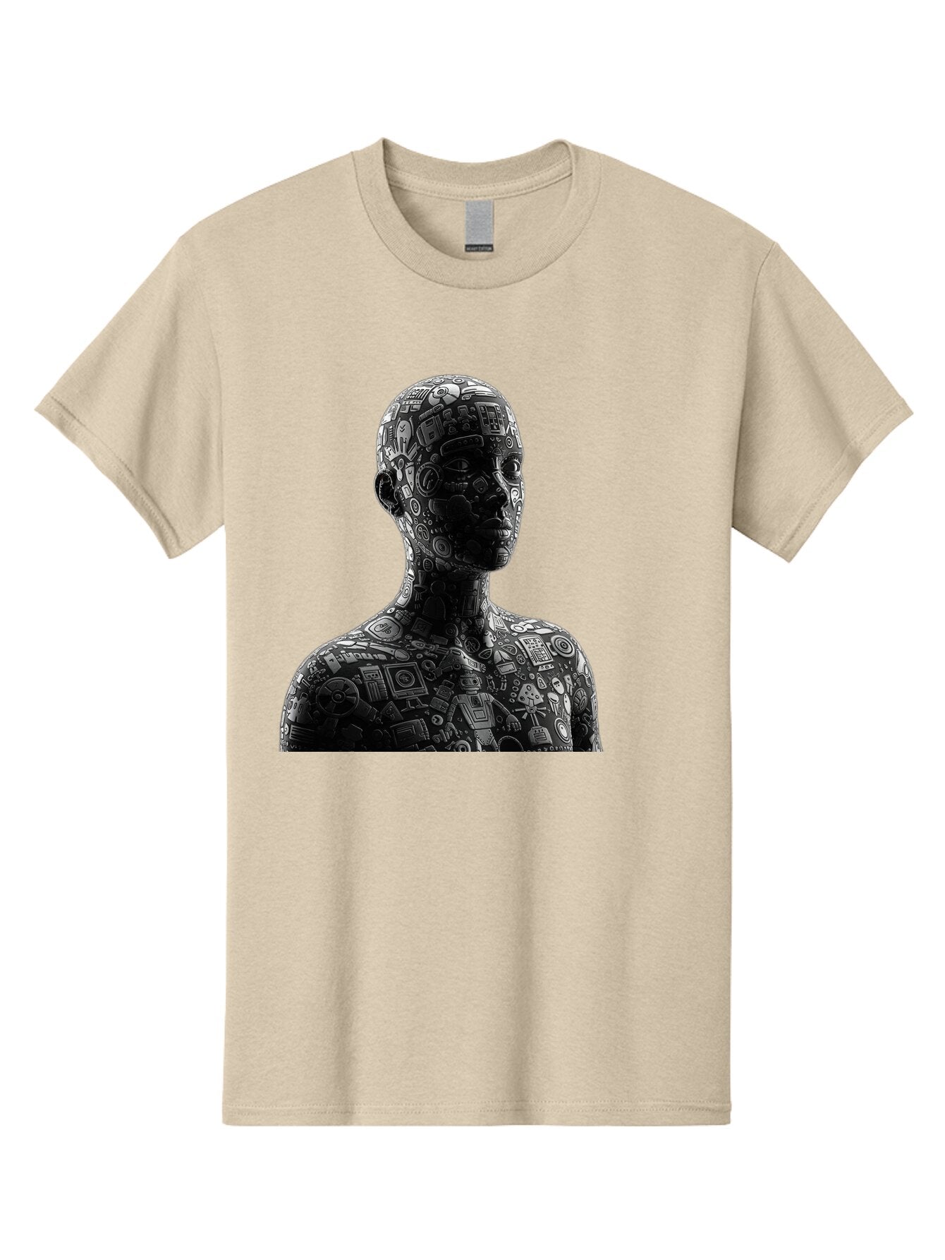 Cyborg Men'S Graphic Tee, 100% Cotton, Comfortable Casual Summer Wear, Machine Washable, Vintage Camera, Old Camera, Antique Camera, Black Camera, Classic Photography, Photography Equipment, Nostalgic Device, Film Camera, Camera Art Baq657 5