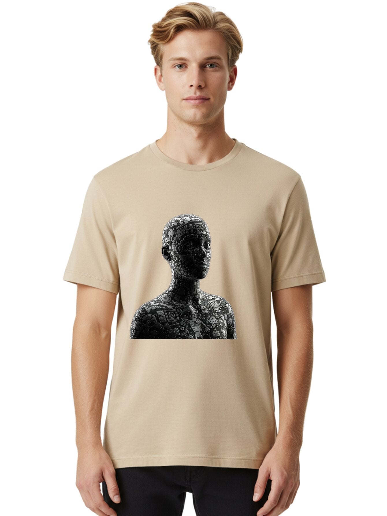 Cyborg Men'S Graphic Tee, 100% Cotton, Comfortable Casual Summer Wear, Machine Washable, Vintage Camera, Old Camera, Antique Camera, Black Camera, Classic Photography, Photography Equipment, Nostalgic Device, Film Camera, Camera Art Baq657 23
