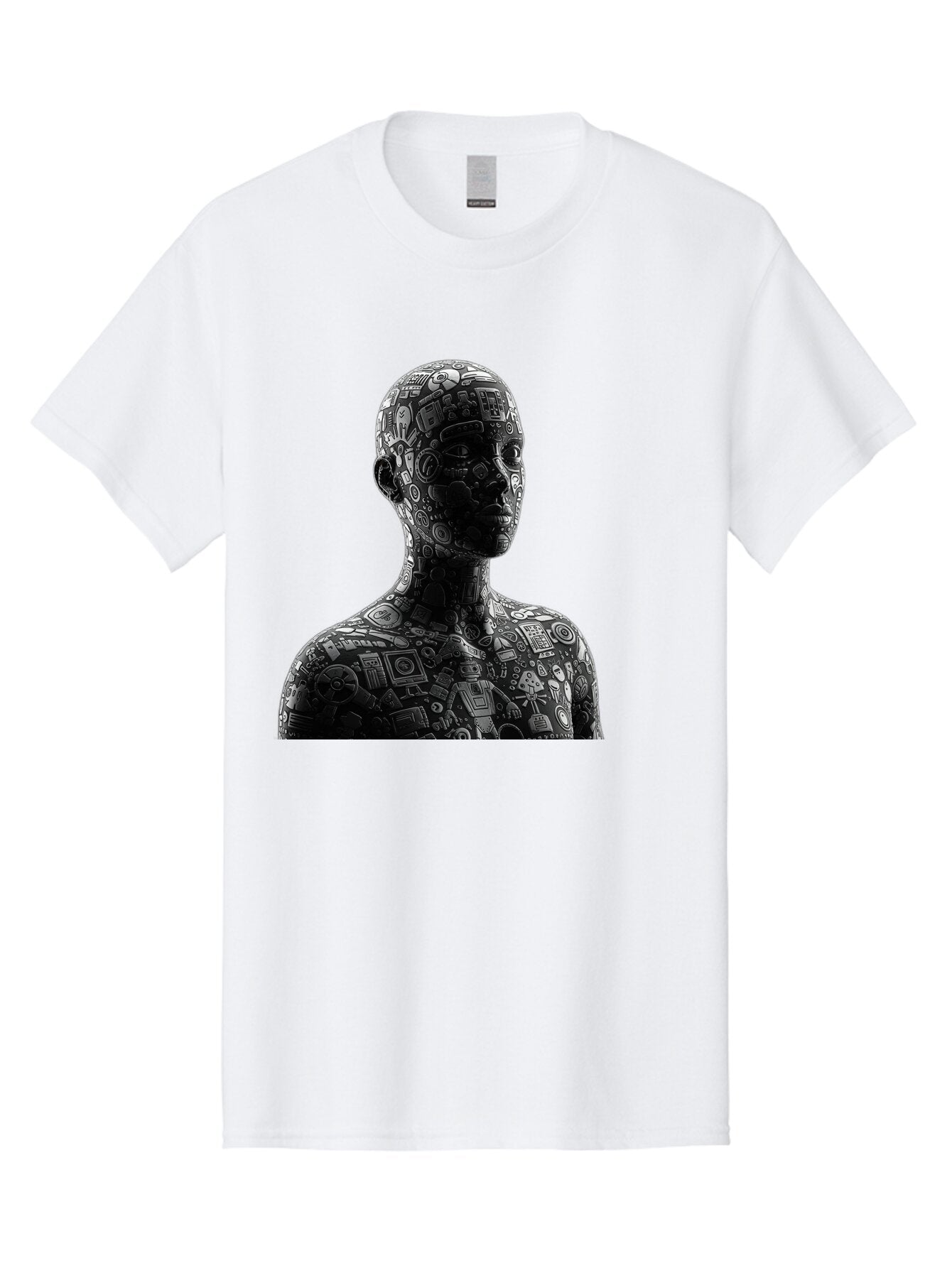 Cyborg Men'S Graphic Tee, 100% Cotton, Comfortable Casual Summer Wear, Machine Washable, Vintage Camera, Old Camera, Antique Camera, Black Camera, Classic Photography, Photography Equipment, Nostalgic Device, Film Camera, Camera Art Baq657 4
