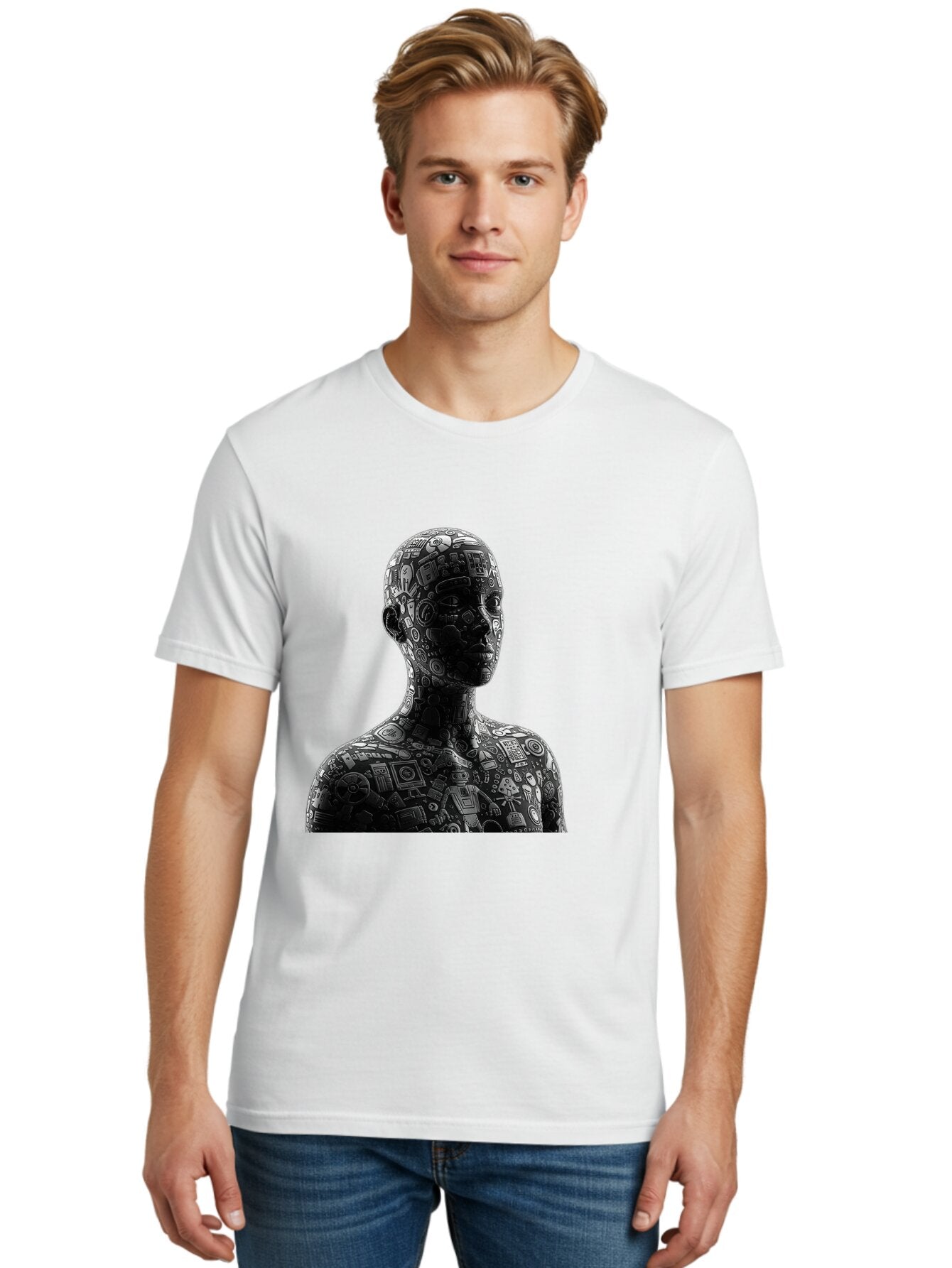 Cyborg Men'S Graphic Tee, 100% Cotton, Comfortable Casual Summer Wear, Machine Washable, Vintage Camera, Old Camera, Antique Camera, Black Camera, Classic Photography, Photography Equipment, Nostalgic Device, Film Camera, Camera Art Baq657 18