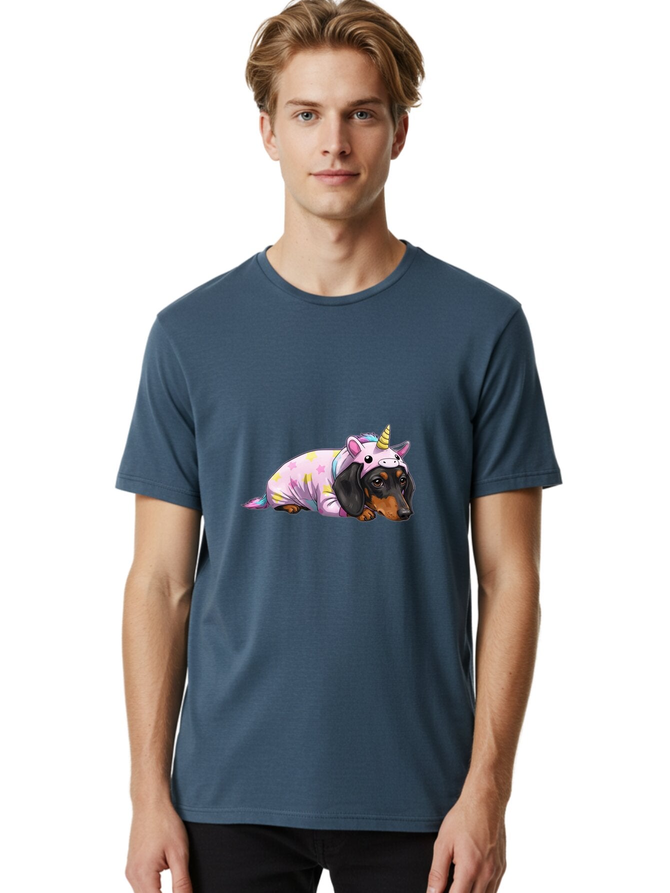 Dachshund-Unicorn Men'S Graphic Tee, 100% Cotton, Comfortable Casual Summer Wear, Machine Washable, Vintage Camera, Old Camera, Antique Camera, Black Camera, Classic Photography, Photography Equipment, Nostalgic Device, Film Camera, Camera Art Baq659 27
