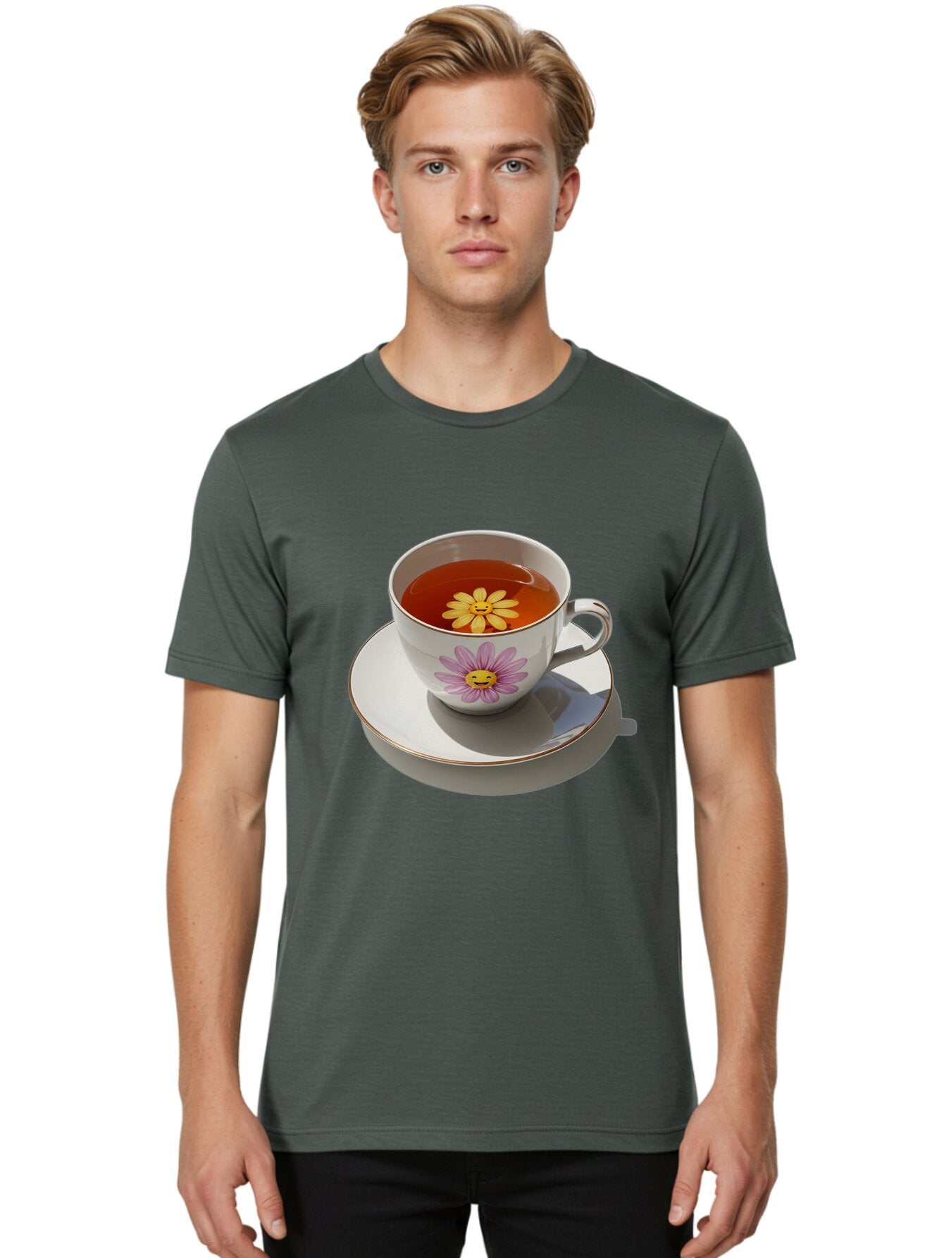 Daisy-Tea-Cup Men'S Graphic Tee, 100% Cotton, Comfortable Casual Summer Wear, Machine Washable, Vintage Camera, Old Camera, Antique Camera, Black Camera, Classic Photography, Photography Equipment, Nostalgic Device, Film Camera, Camera Art Baq662 18