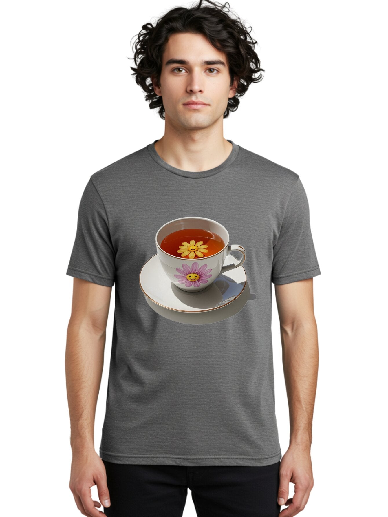 Daisy-Tea-Cup Men'S Graphic Tee, 100% Cotton, Comfortable Casual Summer Wear, Machine Washable, Vintage Camera, Old Camera, Antique Camera, Black Camera, Classic Photography, Photography Equipment, Nostalgic Device, Film Camera, Camera Art Baq662 25