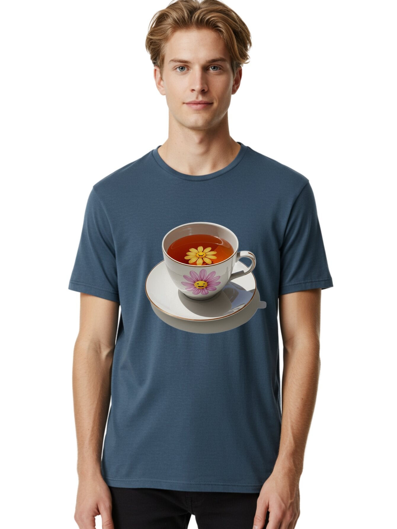 Daisy-Tea-Cup Men'S Graphic Tee, 100% Cotton, Comfortable Casual Summer Wear, Machine Washable, Vintage Camera, Old Camera, Antique Camera, Black Camera, Classic Photography, Photography Equipment, Nostalgic Device, Film Camera, Camera Art Baq662 17