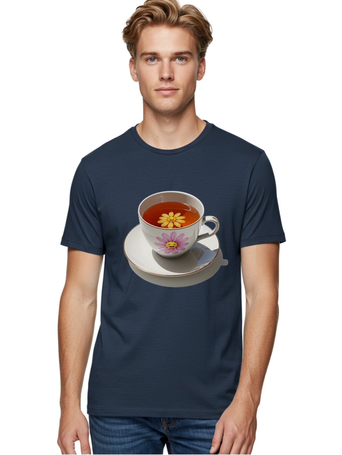 Daisy-Tea-Cup Men'S Graphic Tee, 100% Cotton, Comfortable Casual Summer Wear, Machine Washable, Vintage Camera, Old Camera, Antique Camera, Black Camera, Classic Photography, Photography Equipment, Nostalgic Device, Film Camera, Camera Art Baq662 22