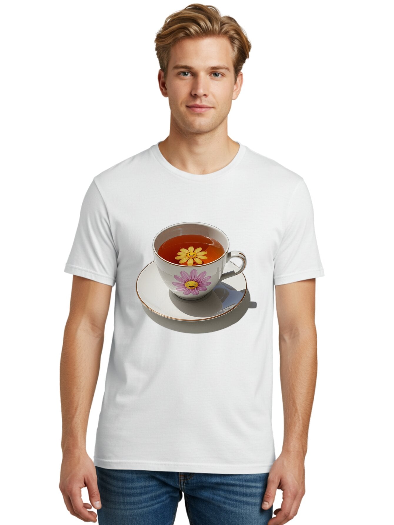 Daisy-Tea-Cup Men'S Graphic Tee, 100% Cotton, Comfortable Casual Summer Wear, Machine Washable, Vintage Camera, Old Camera, Antique Camera, Black Camera, Classic Photography, Photography Equipment, Nostalgic Device, Film Camera, Camera Art Baq662 21