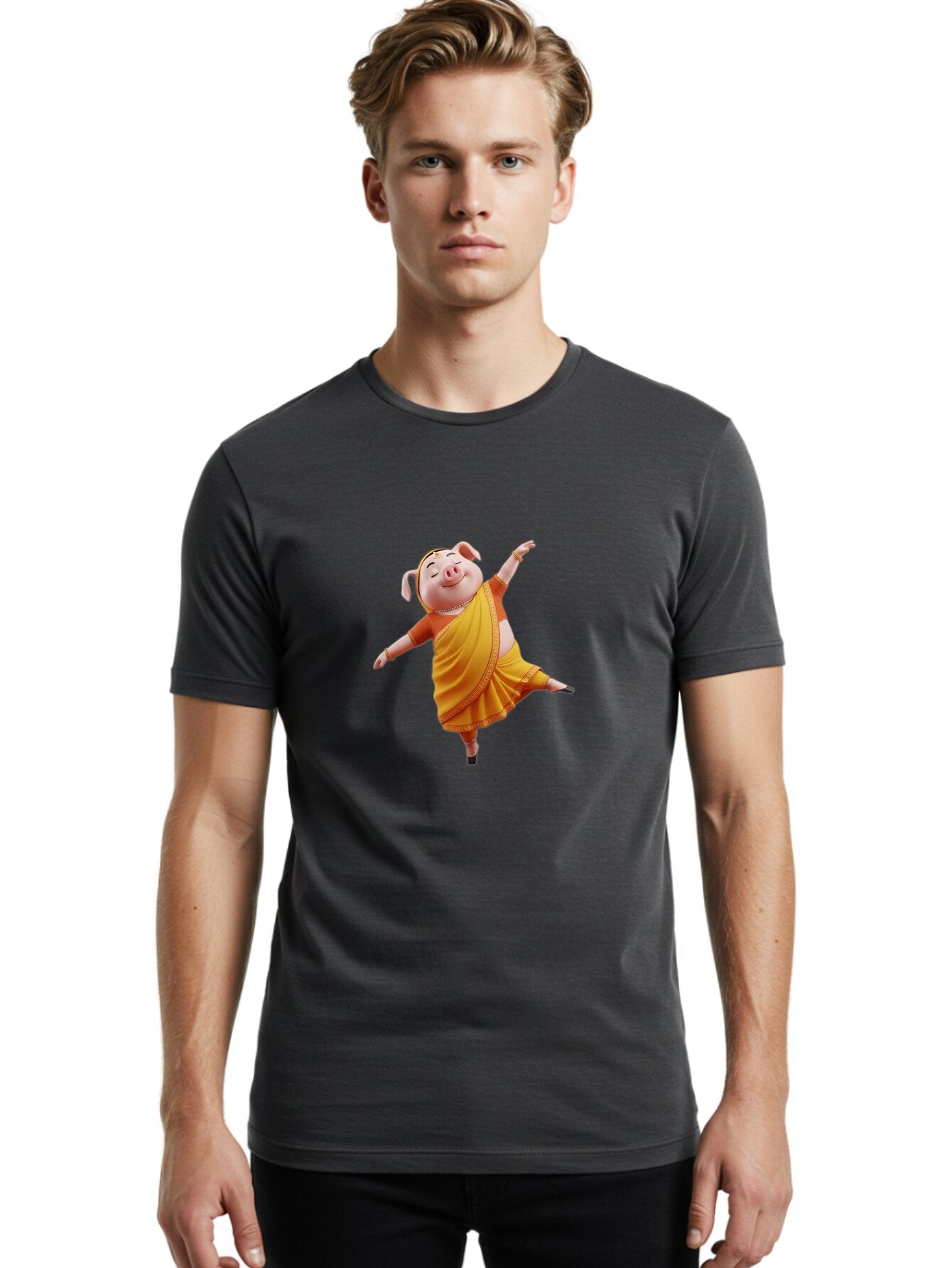 Dancing-Pig-2 Men'S Graphic Tee, 100% Cotton, Comfortable Casual Summer Wear, Machine Washable, Vintage Camera, Old Camera, Antique Camera, Black Camera, Classic Photography, Photography Equipment, Nostalgic Device, Film Camera, Camera Art Baq670 19