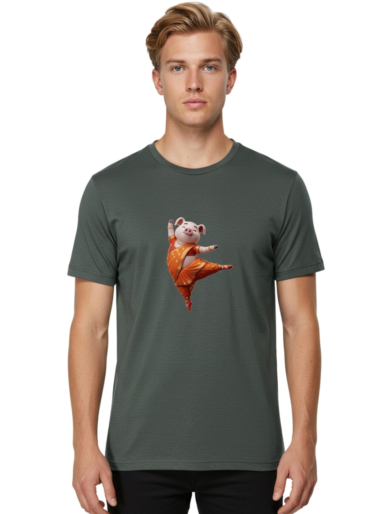 Dancing-Pig-3 Men'S Graphic Tee, 100% Cotton, Comfortable Casual Summer Wear, Machine Washable, Vintage Camera, Old Camera, Antique Camera, Black Camera, Classic Photography, Photography Equipment, Nostalgic Device, Film Camera, Camera Art Baq671 16