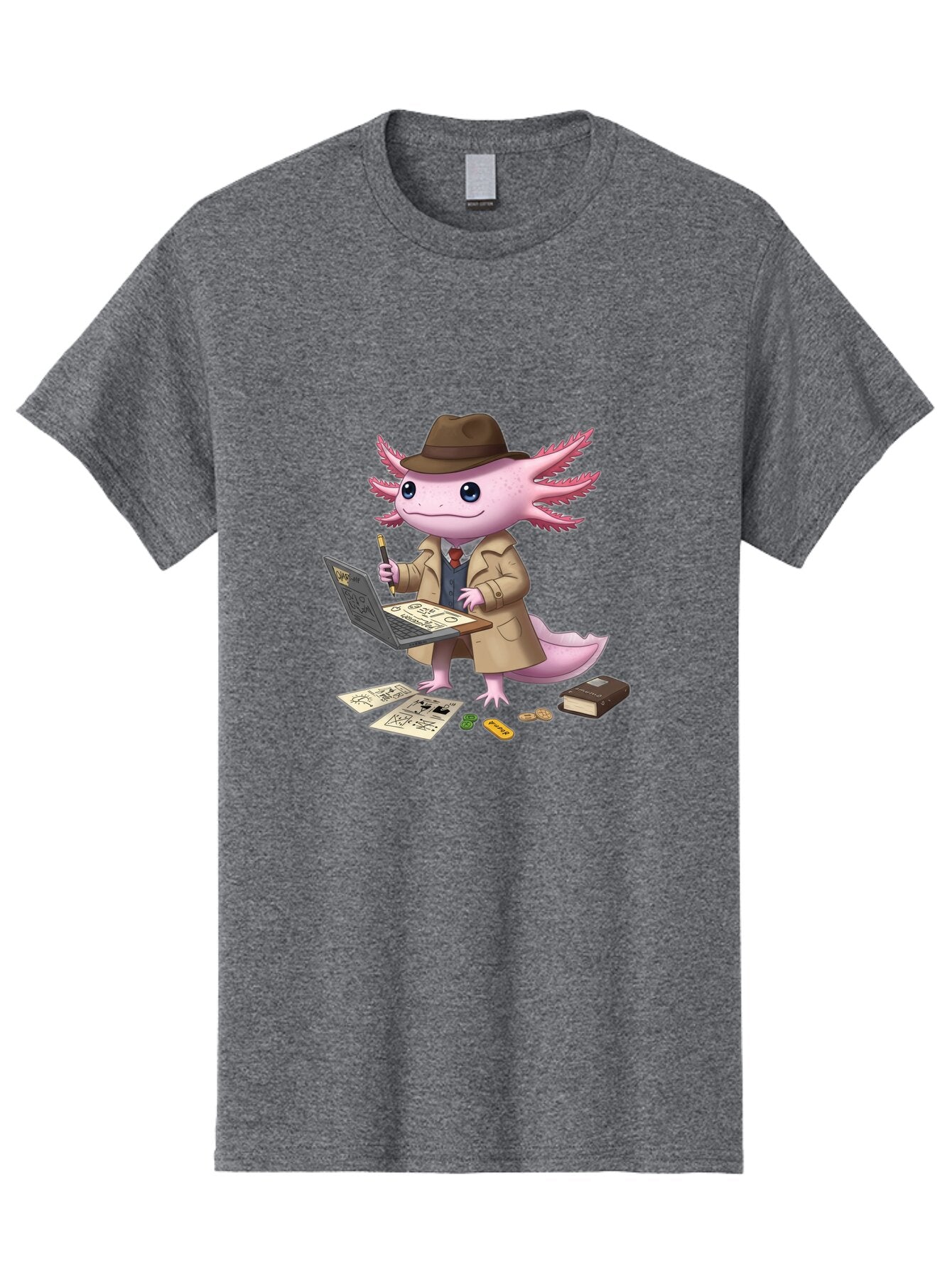 Detective-Axolotl Men'S Graphic Tee, 100% Cotton, Comfortable Casual Summer Wear, Machine Washable, Vintage Camera, Old Camera, Antique Camera, Black Camera, Classic Photography, Photography Equipment, Nostalgic Device, Film Camera, Camera Art Baq682 13