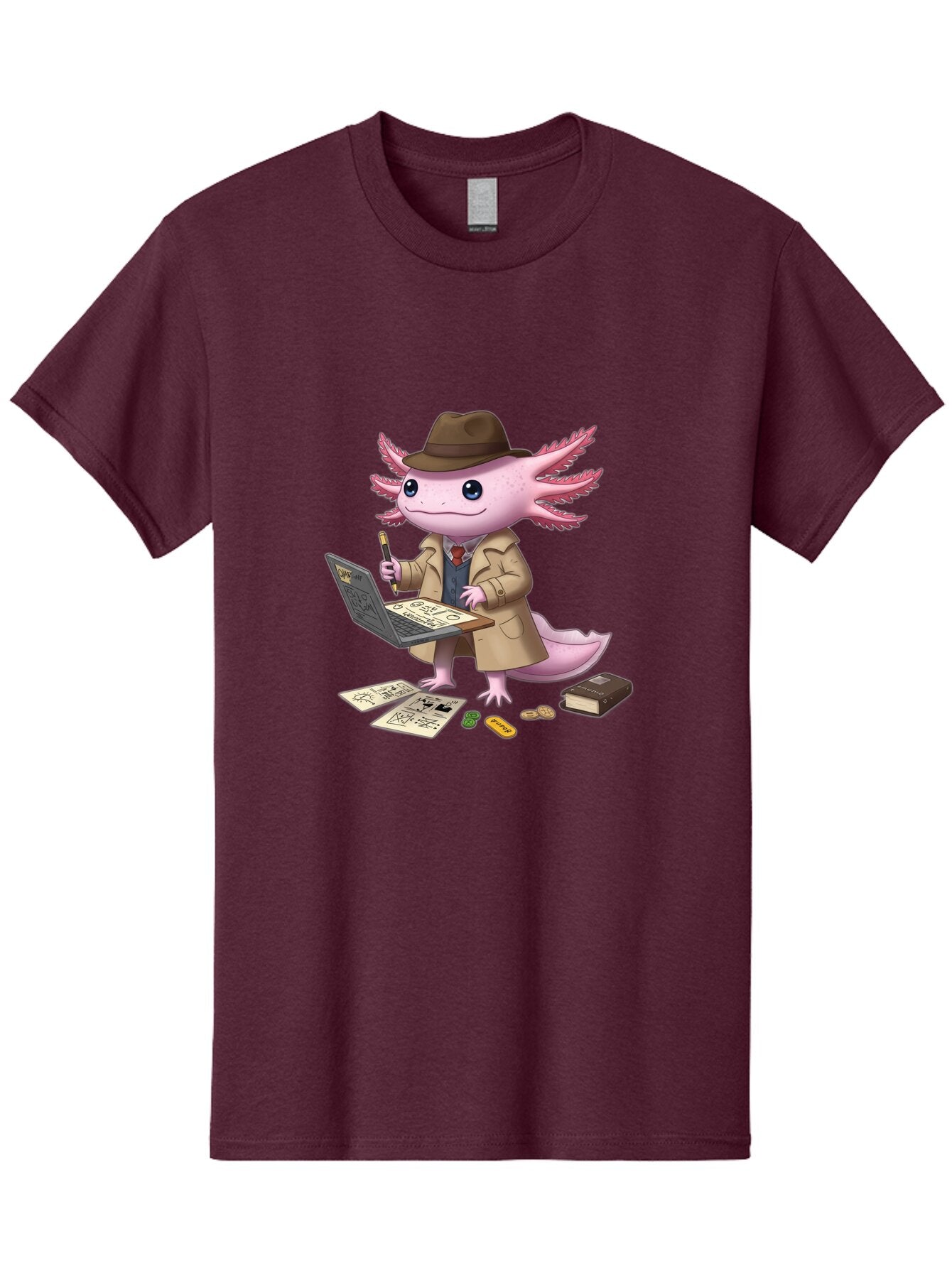 Detective-Axolotl Men'S Graphic Tee, 100% Cotton, Comfortable Casual Summer Wear, Machine Washable, Vintage Camera, Old Camera, Antique Camera, Black Camera, Classic Photography, Photography Equipment, Nostalgic Device, Film Camera, Camera Art Baq682 3