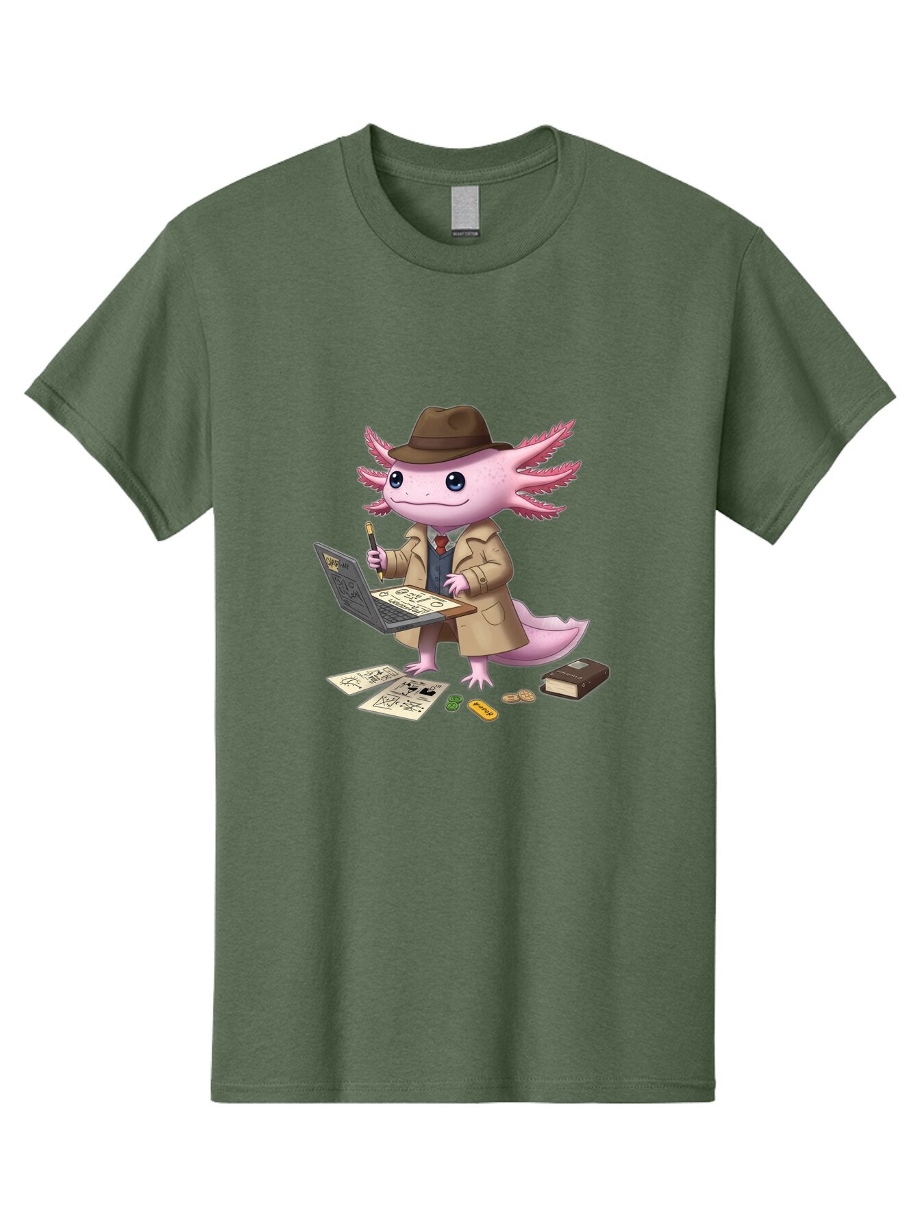 Detective-Axolotl Men'S Graphic Tee, 100% Cotton, Comfortable Casual Summer Wear, Machine Washable, Vintage Camera, Old Camera, Antique Camera, Black Camera, Classic Photography, Photography Equipment, Nostalgic Device, Film Camera, Camera Art Baq682 5
