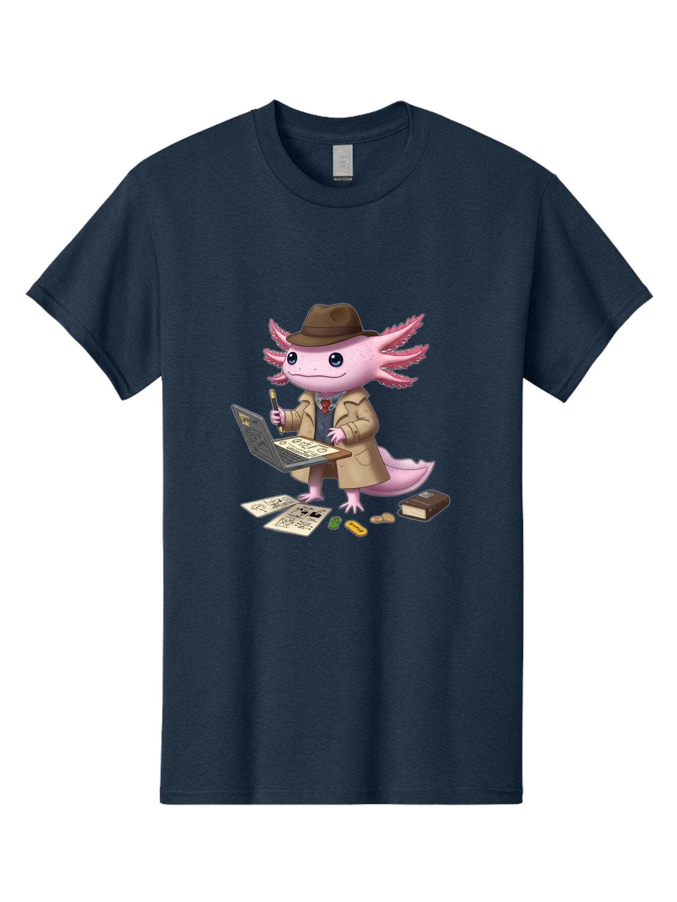 Detective-Axolotl Men'S Graphic Tee, 100% Cotton, Comfortable Casual Summer Wear, Machine Washable, Vintage Camera, Old Camera, Antique Camera, Black Camera, Classic Photography, Photography Equipment, Nostalgic Device, Film Camera, Camera Art Baq682 7